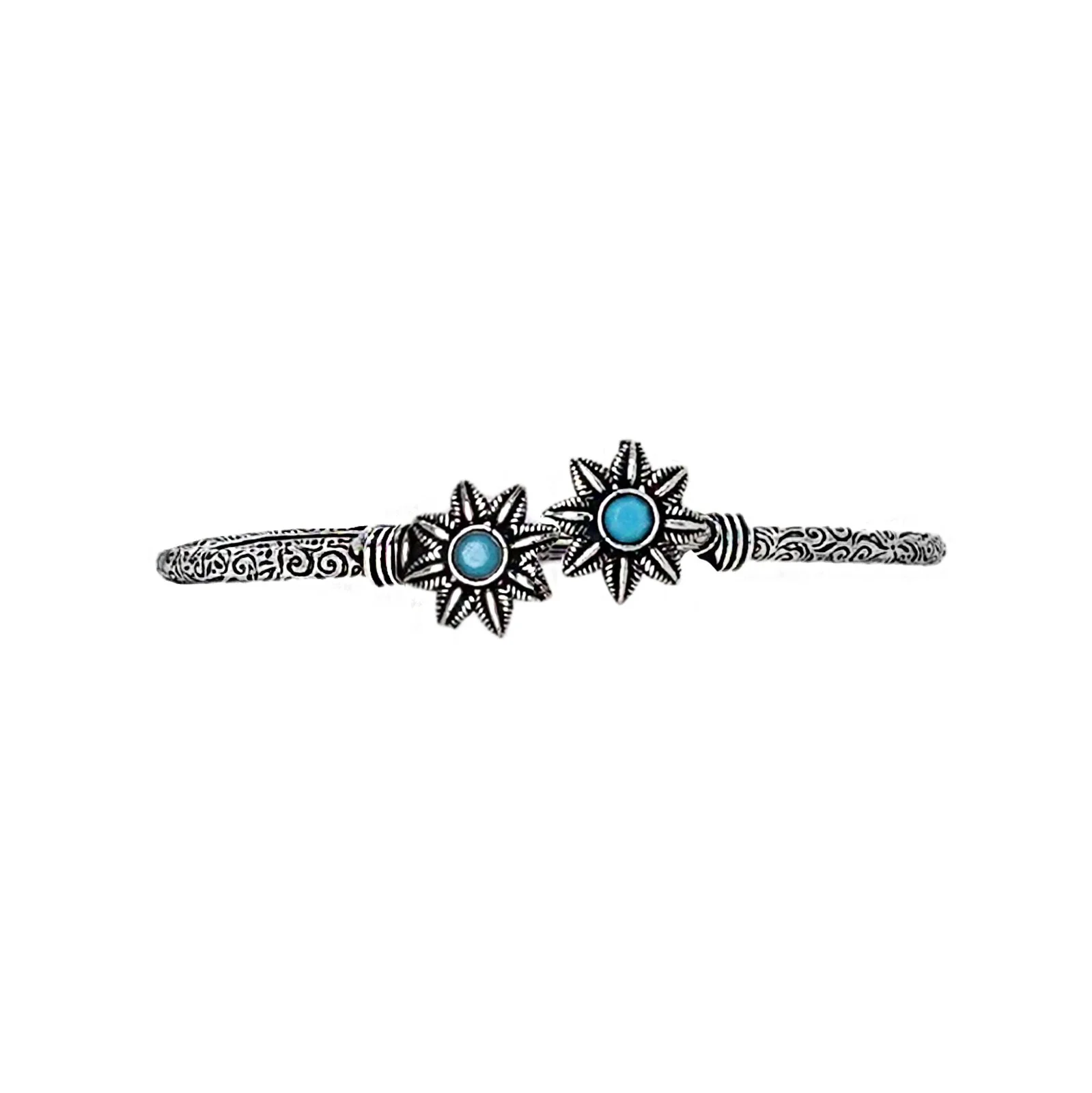 Teejh Shambhavi Silver Oxidised Floral Bracelet - Image 4