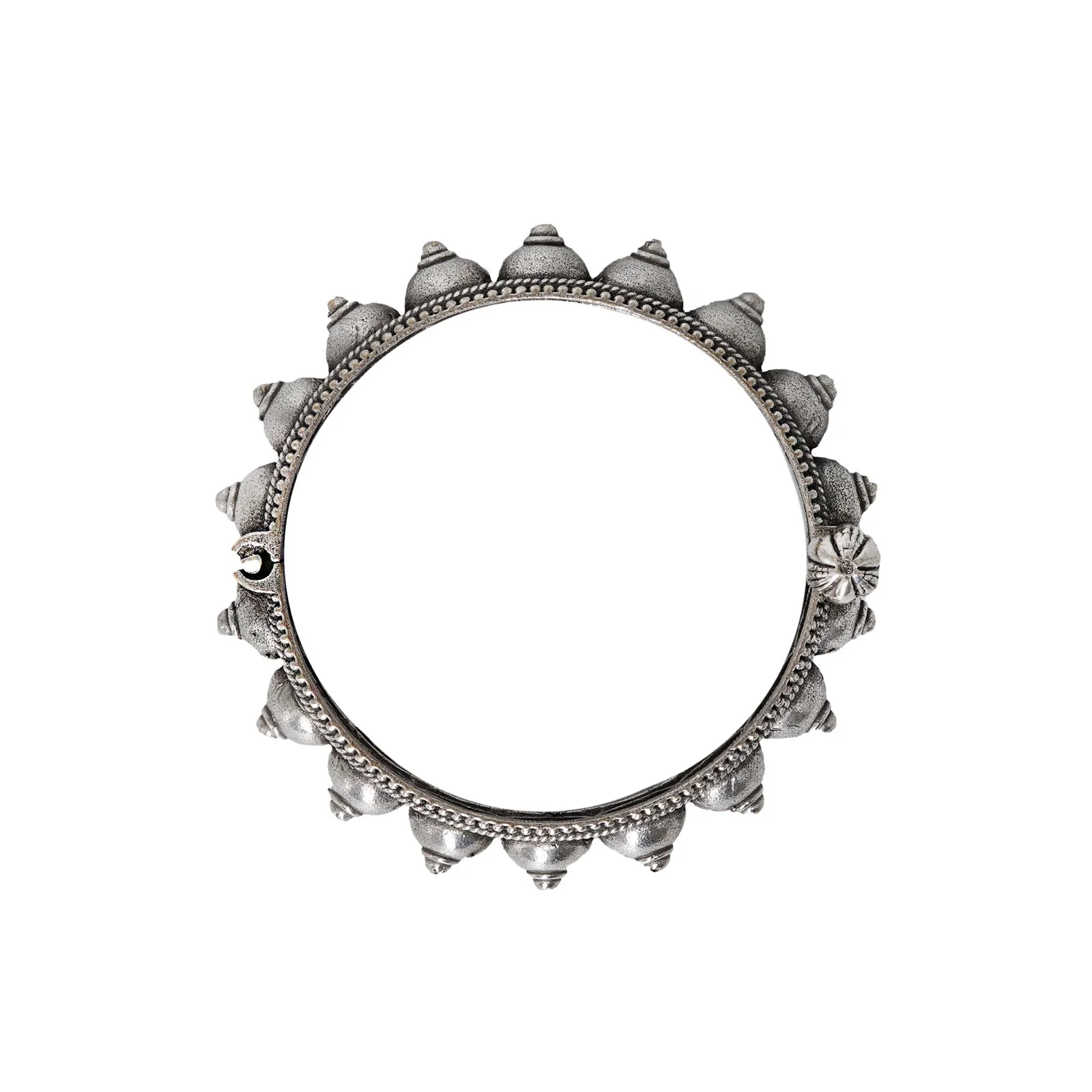 Teejh Sharmila Silver Oxidised Bangle - Image 3