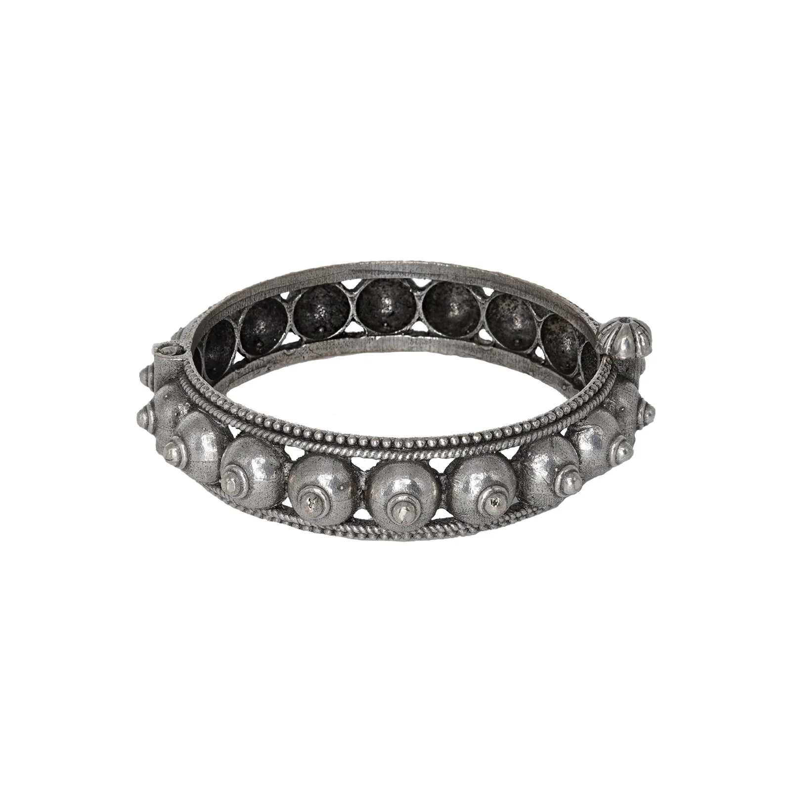 Teejh Sharmila Silver Oxidised Bangle - Image 4