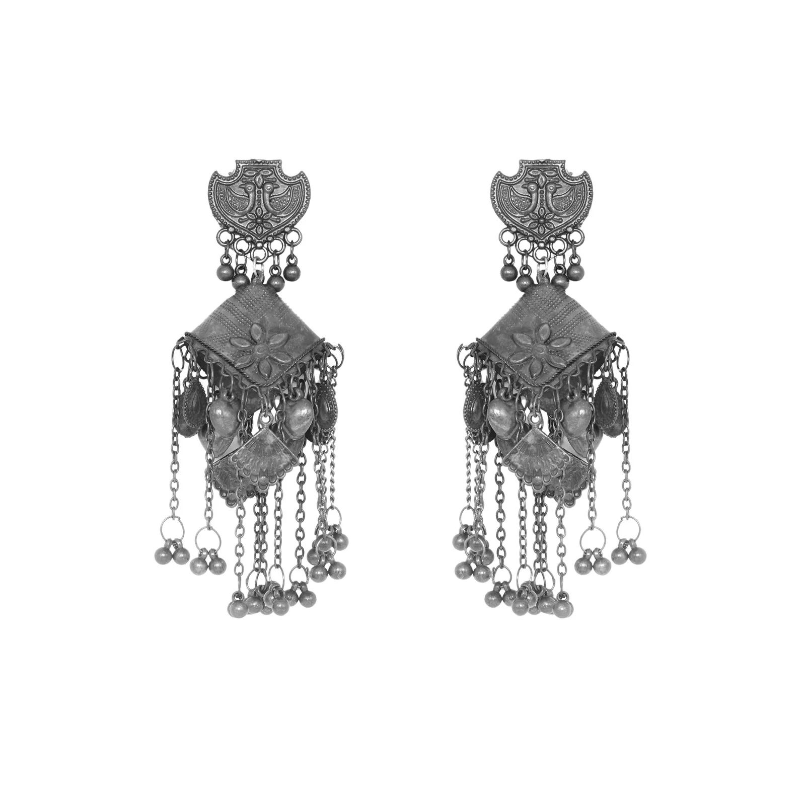 Teejh Sharvya Silver Oxidised Earrings - Image 4