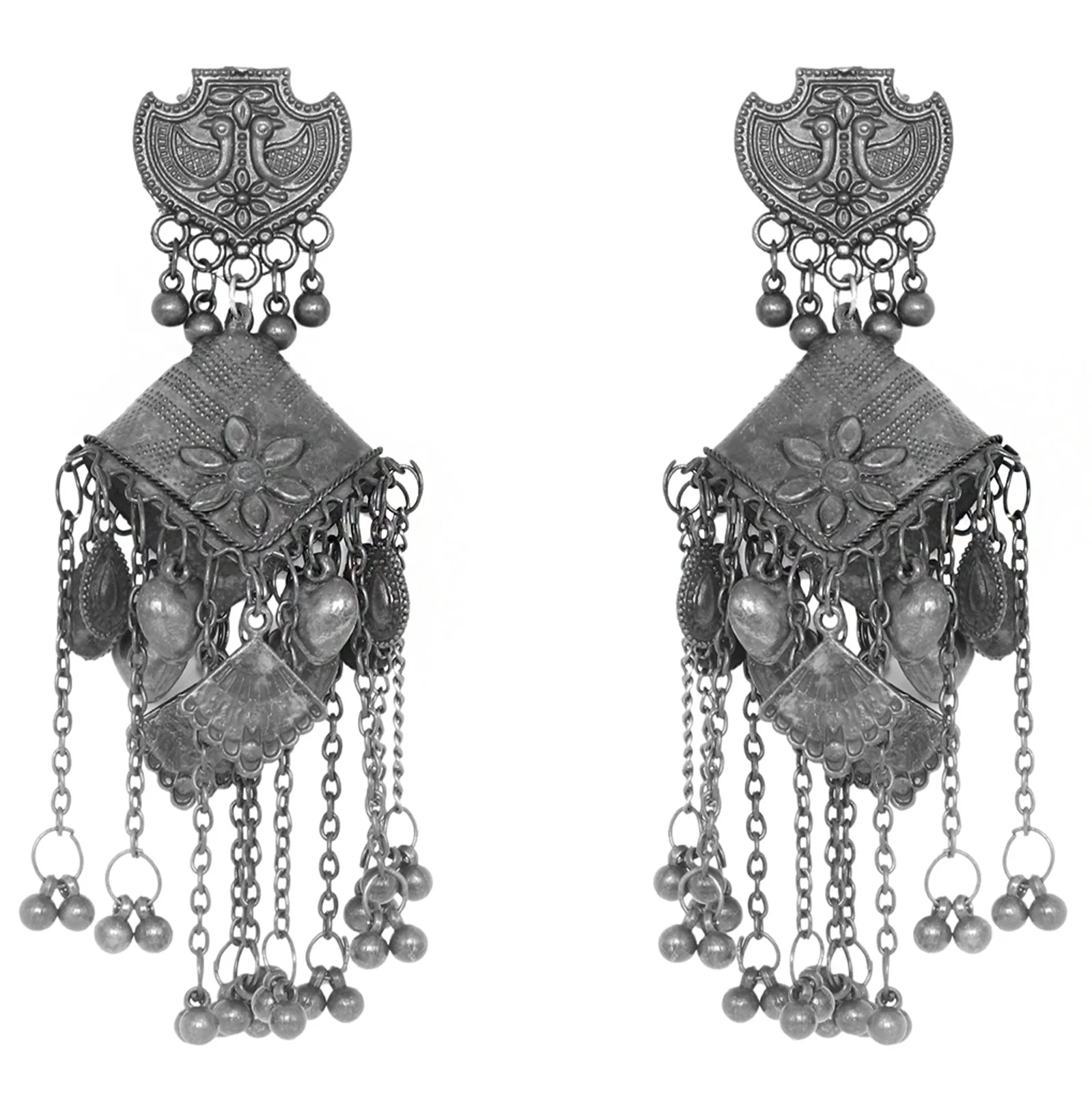 Teejh Sharvya Silver Oxidised Earrings - Image 5