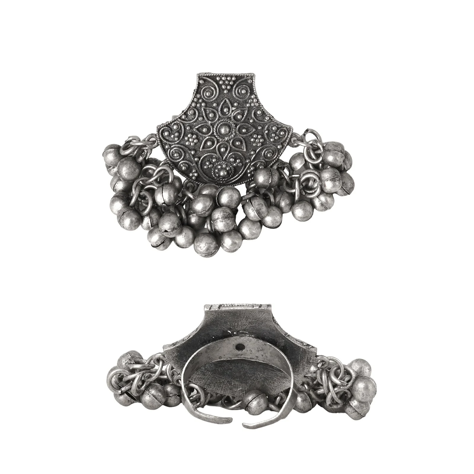 Teejh Shipra Silver Oxidised Jewelry Gift Set - Image 4