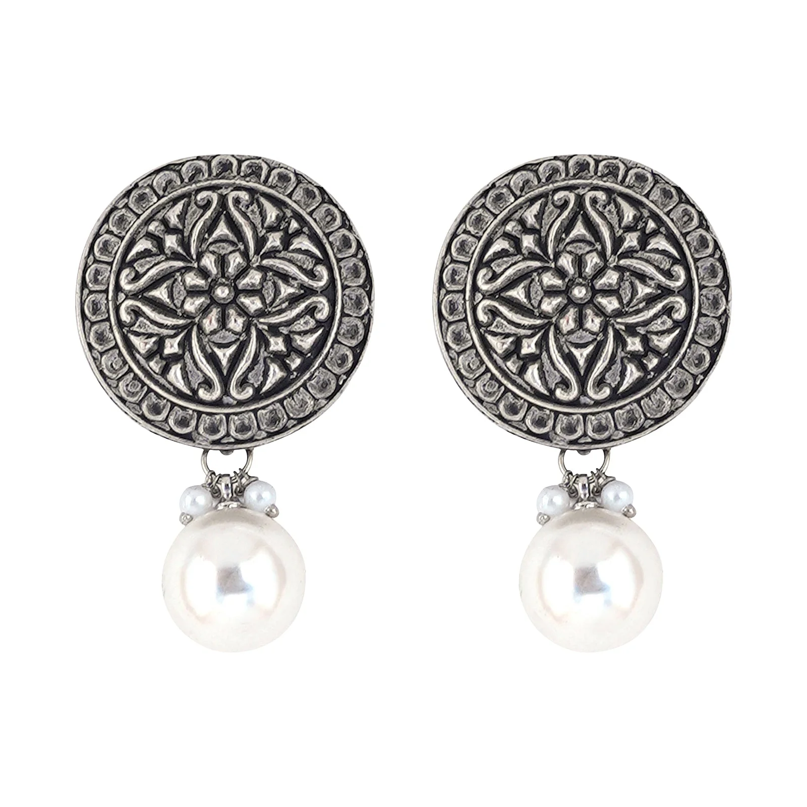 Teejh Shreenika Silver Oxidised Earrings - Image 3