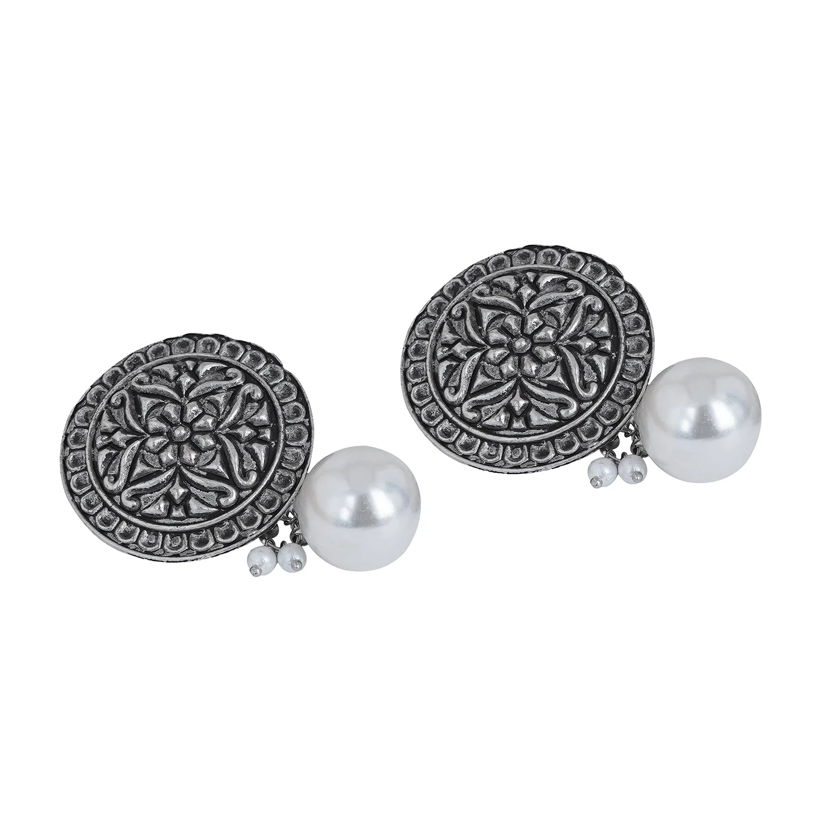 Teejh Shreenika Silver Oxidised Earrings - Image 5