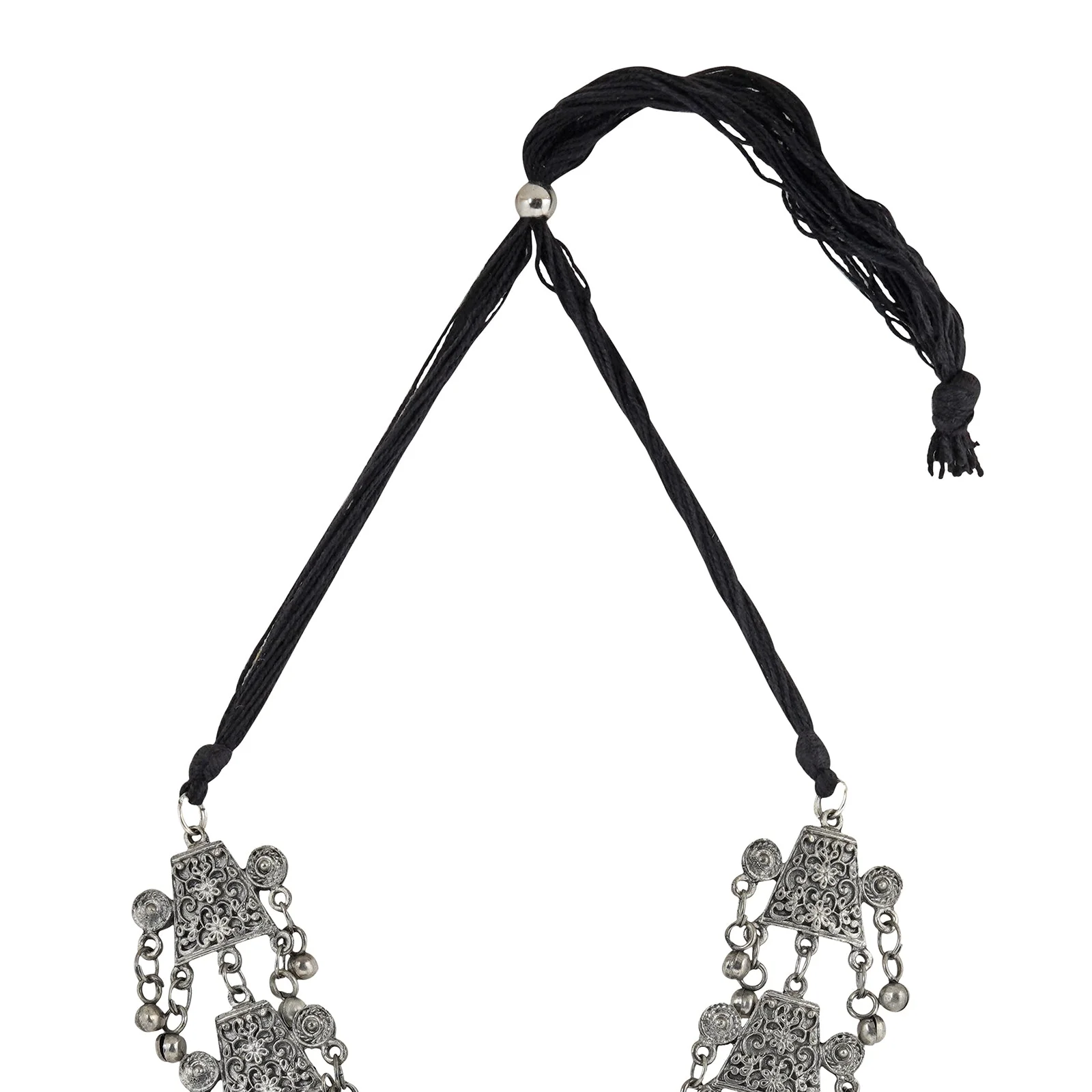Teejh Siddhi Silver Oxidised Necklace - Image 5