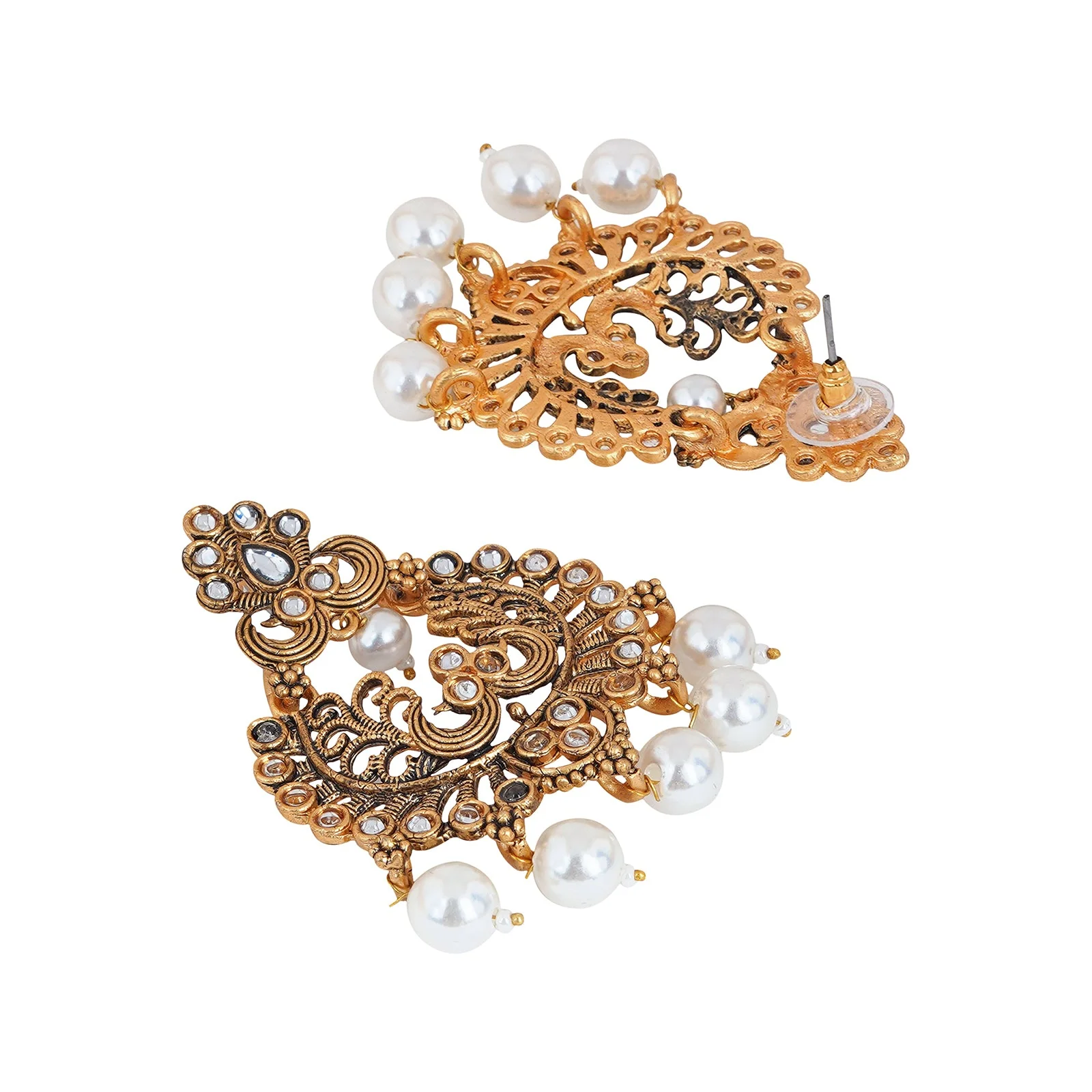 Teejh Siyaa White Gold Enamel Earrings - Image 4