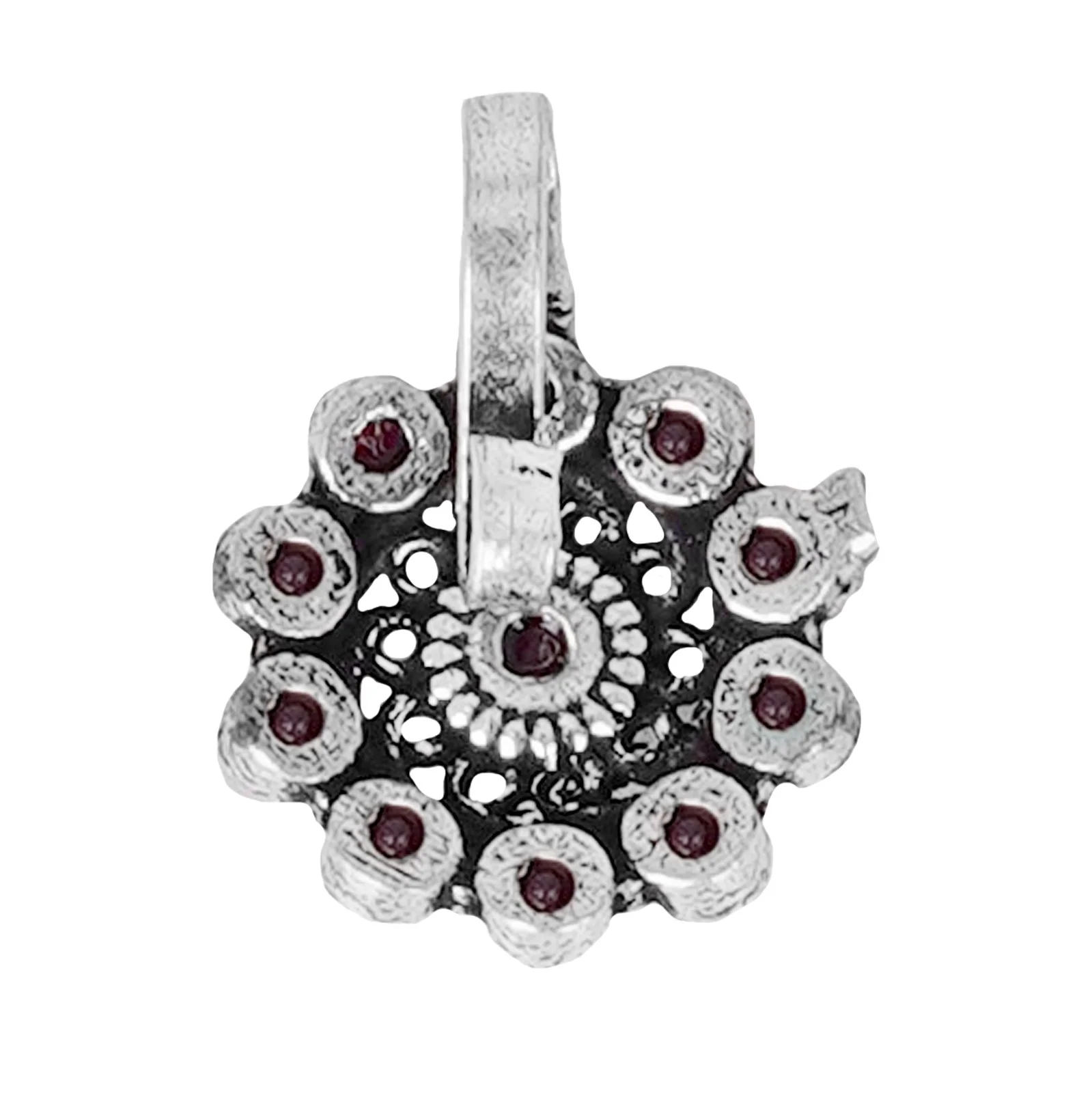 Teejh Soumya Red Stone Nose Pin - Image 6