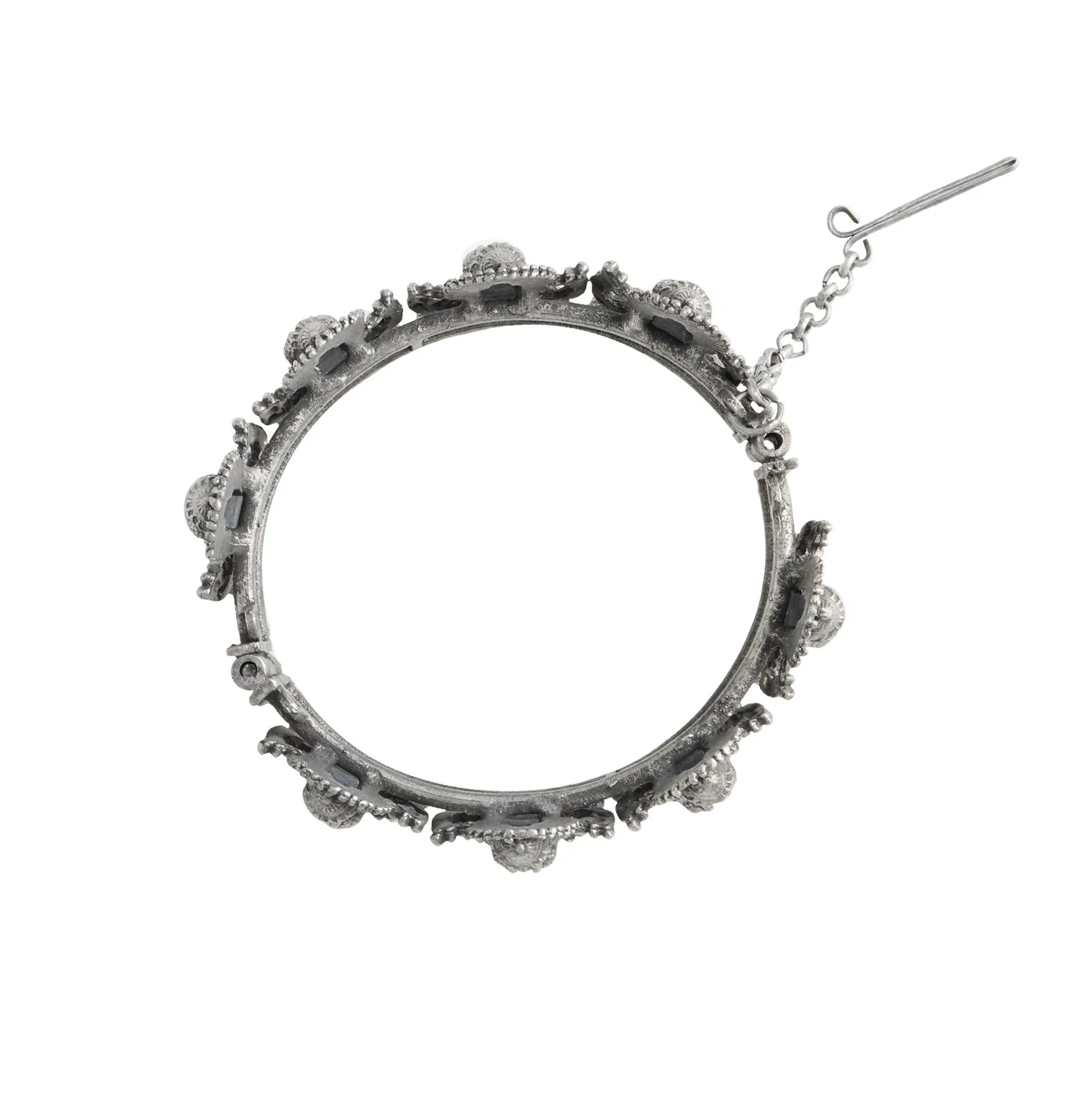 Teejh Sudha Silver Oxidised Bangle - Image 5