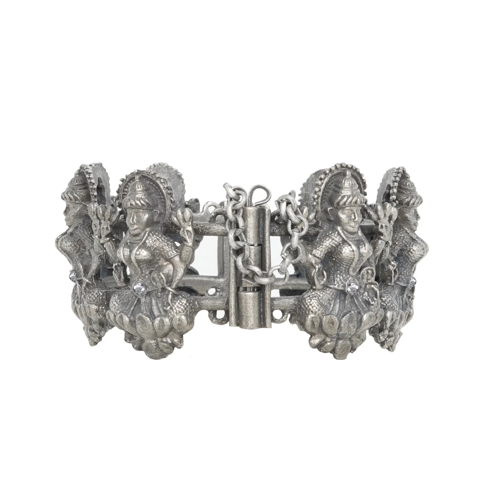 Teejh Sudha Silver Oxidised Bangle - Image 6
