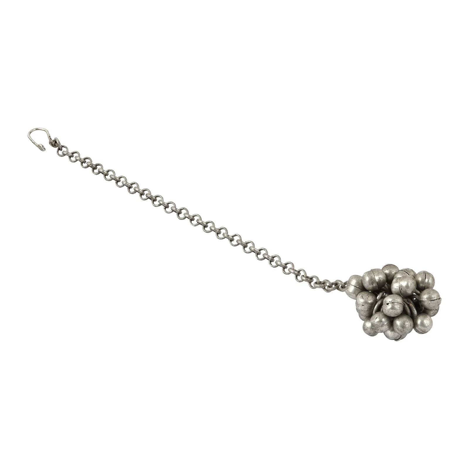 Teejh Sumi Silver Oxidised Ghungroo Maang Tikka - Image 4