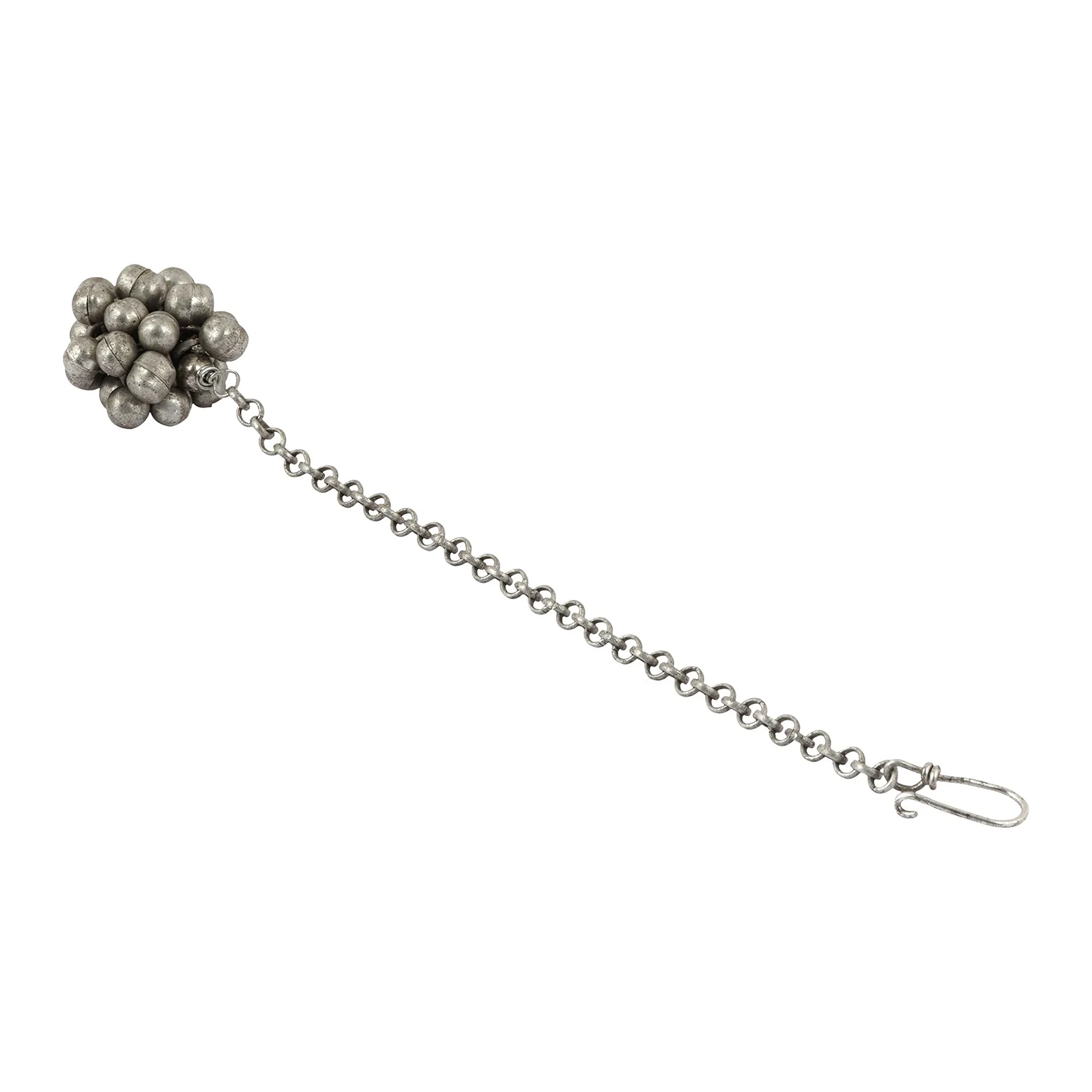 Teejh Sumi Silver Oxidised Ghungroo Maang Tikka - Image 5