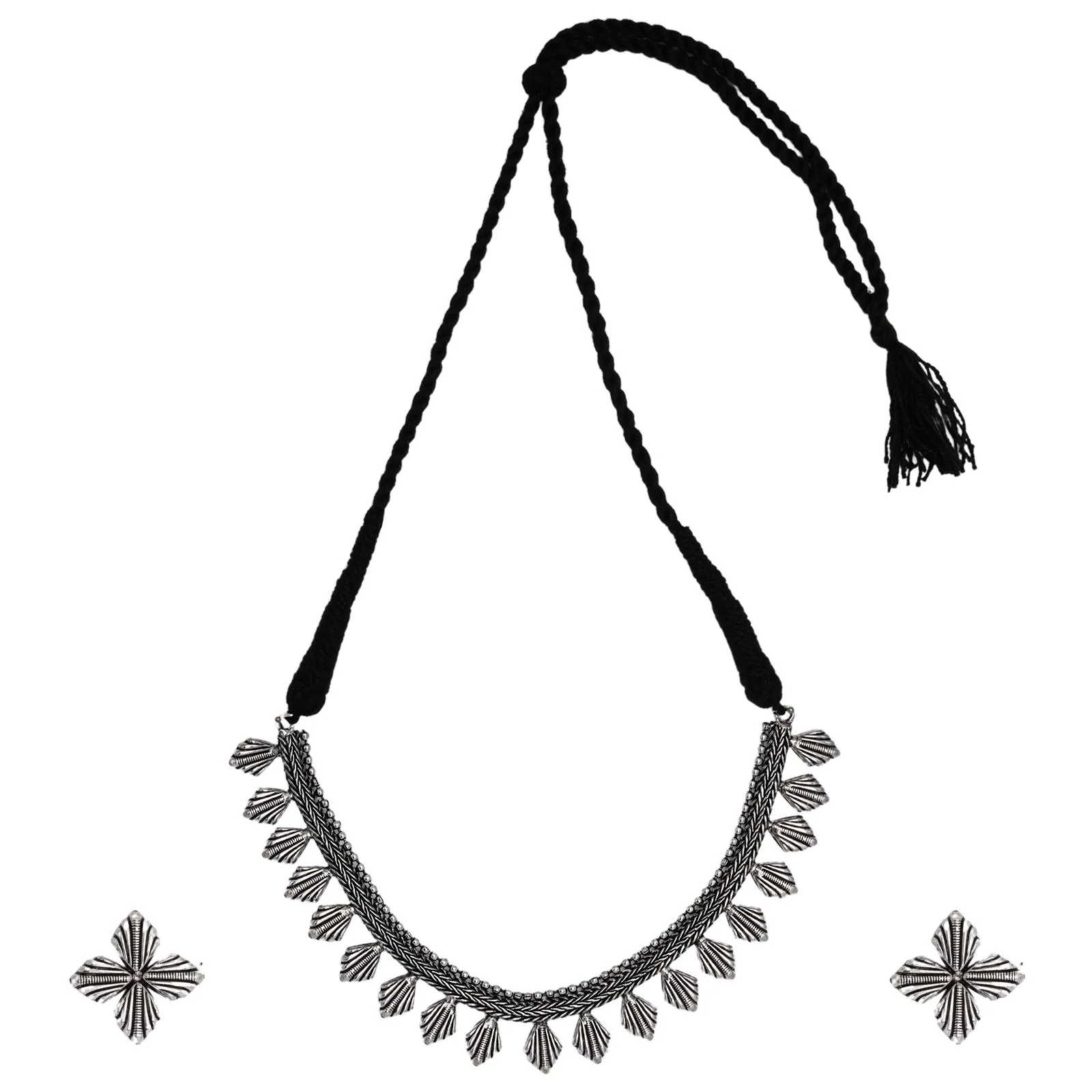 Teejh Tamali Silver Oxidised Jewelry Gift Set - Image 2