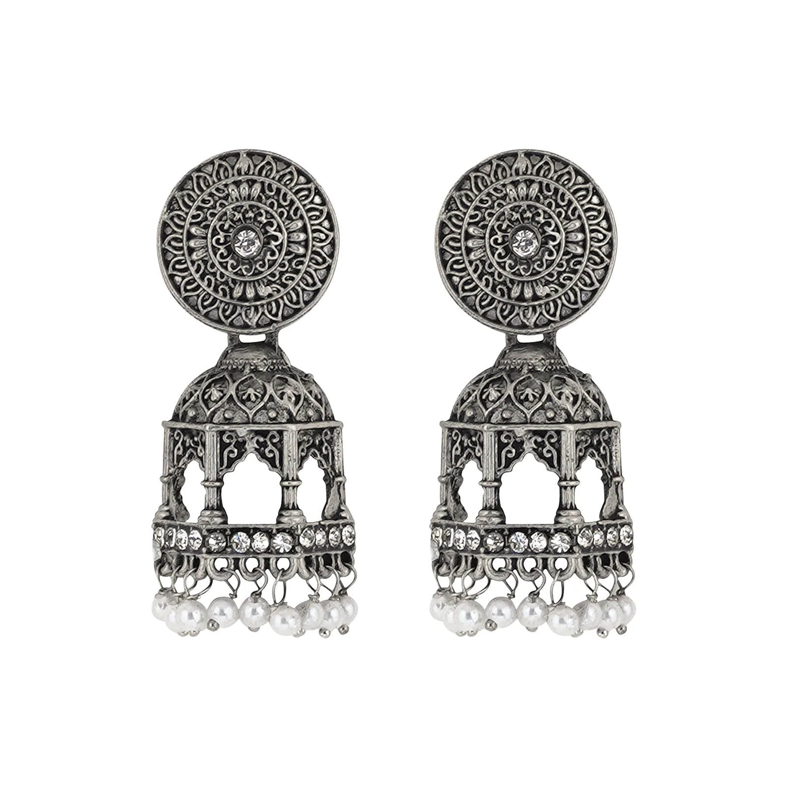 Teejh Tarita Silver Oxidised Earrings - Image 3