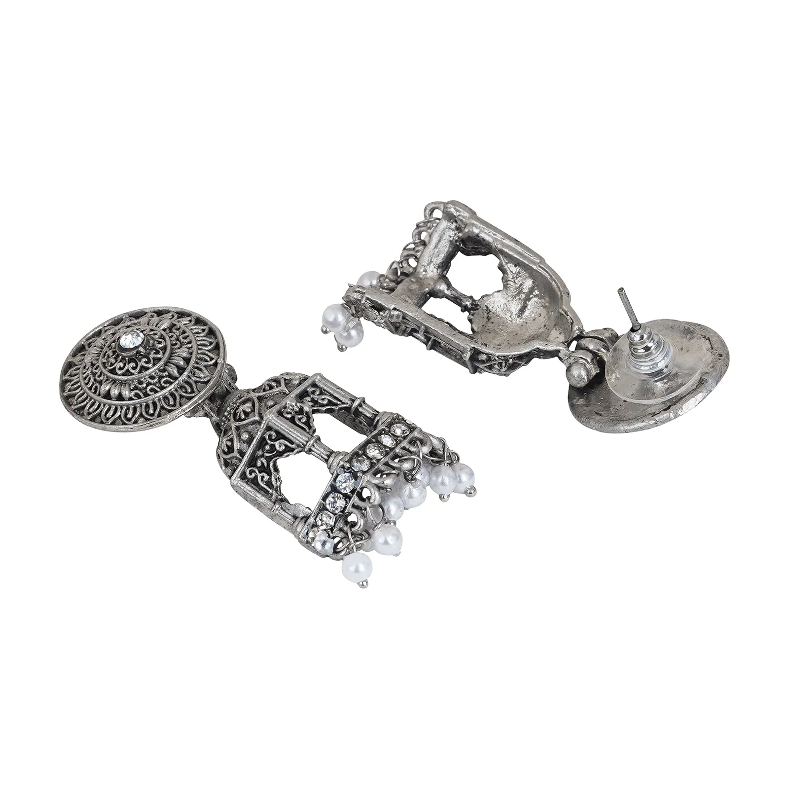 Teejh Tarita Silver Oxidised Earrings - Image 4
