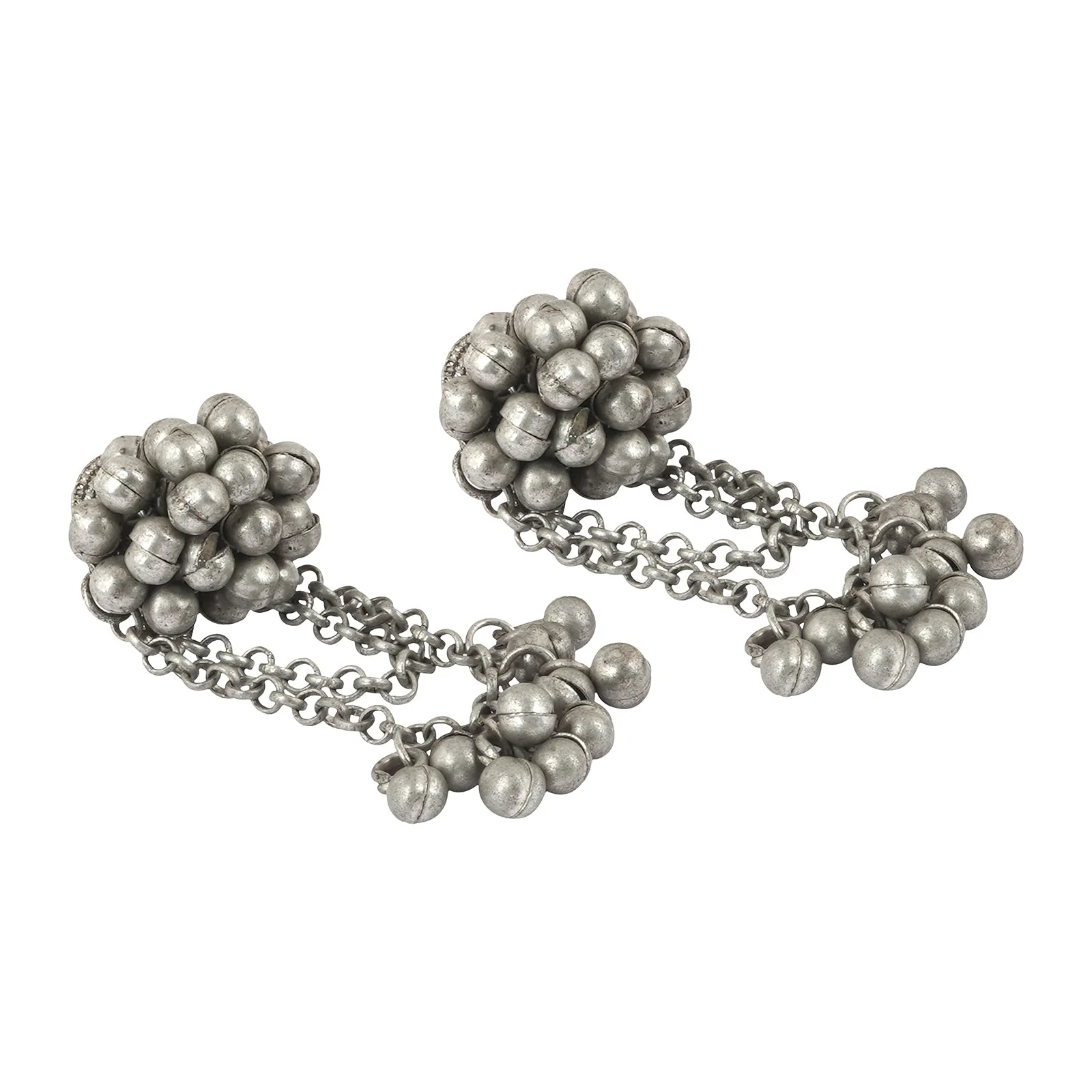 Teejh Tazkia Silver Oxidised Ghungroo Earring - Image 5