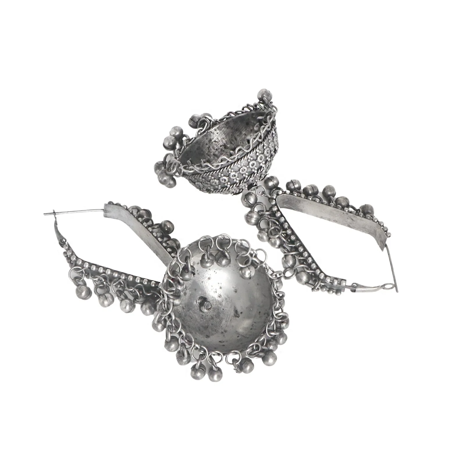 Teejh Turvi Silver Oxidised Earrings - Image 5