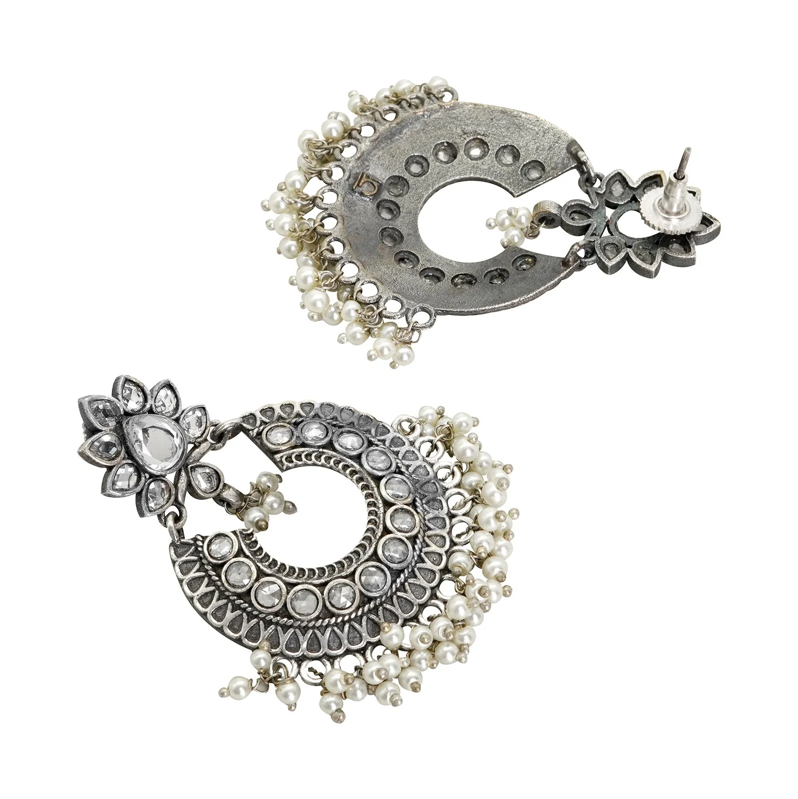 Teejh Tvesha Silver Oxidised Earrings - Image 5
