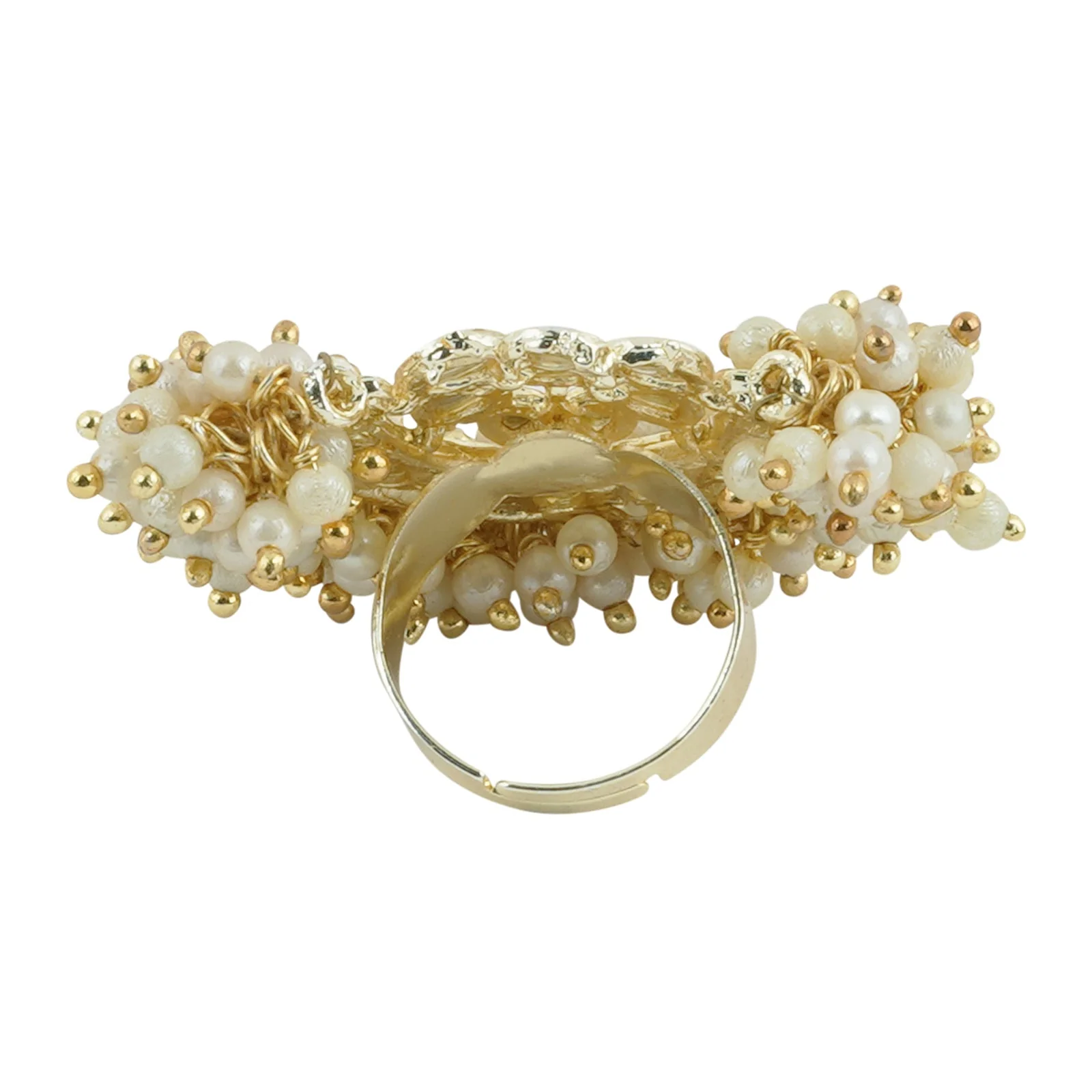 Teejh Ushika Pearl and Polki Ring - Image 5