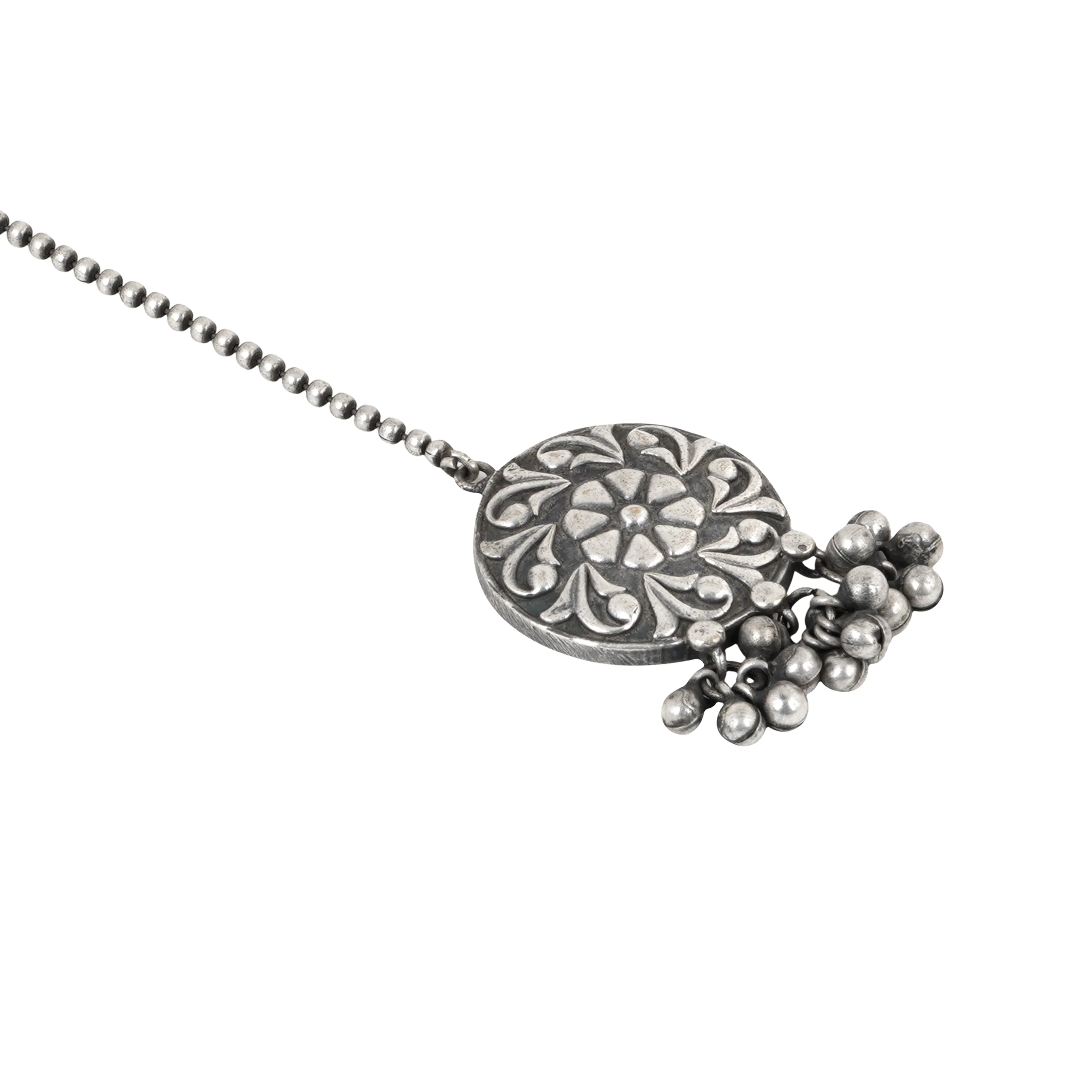 Teejh Vaaiza Silver Oxidised Maang Tika - Image 5