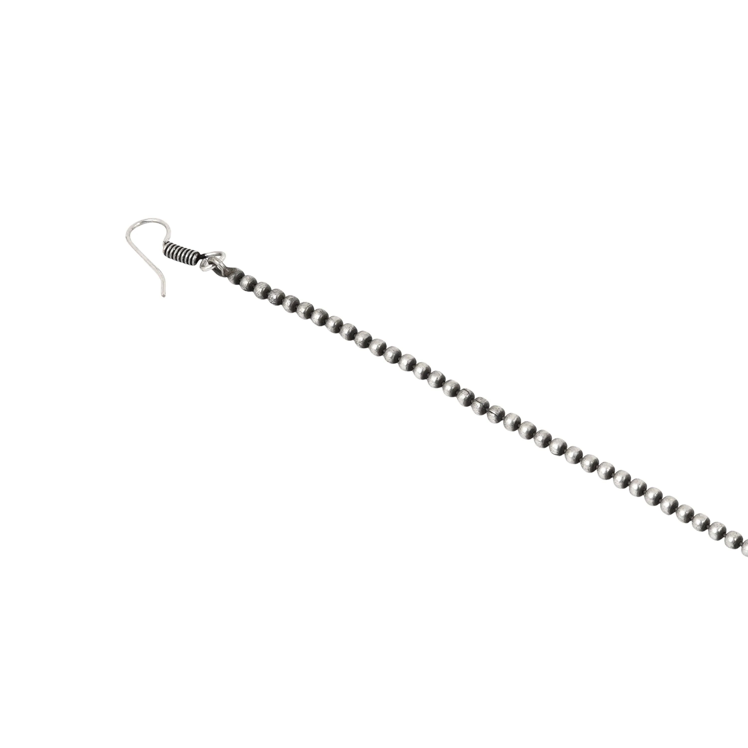 Teejh Vaaiza Silver Oxidised Maang Tika - Image 6