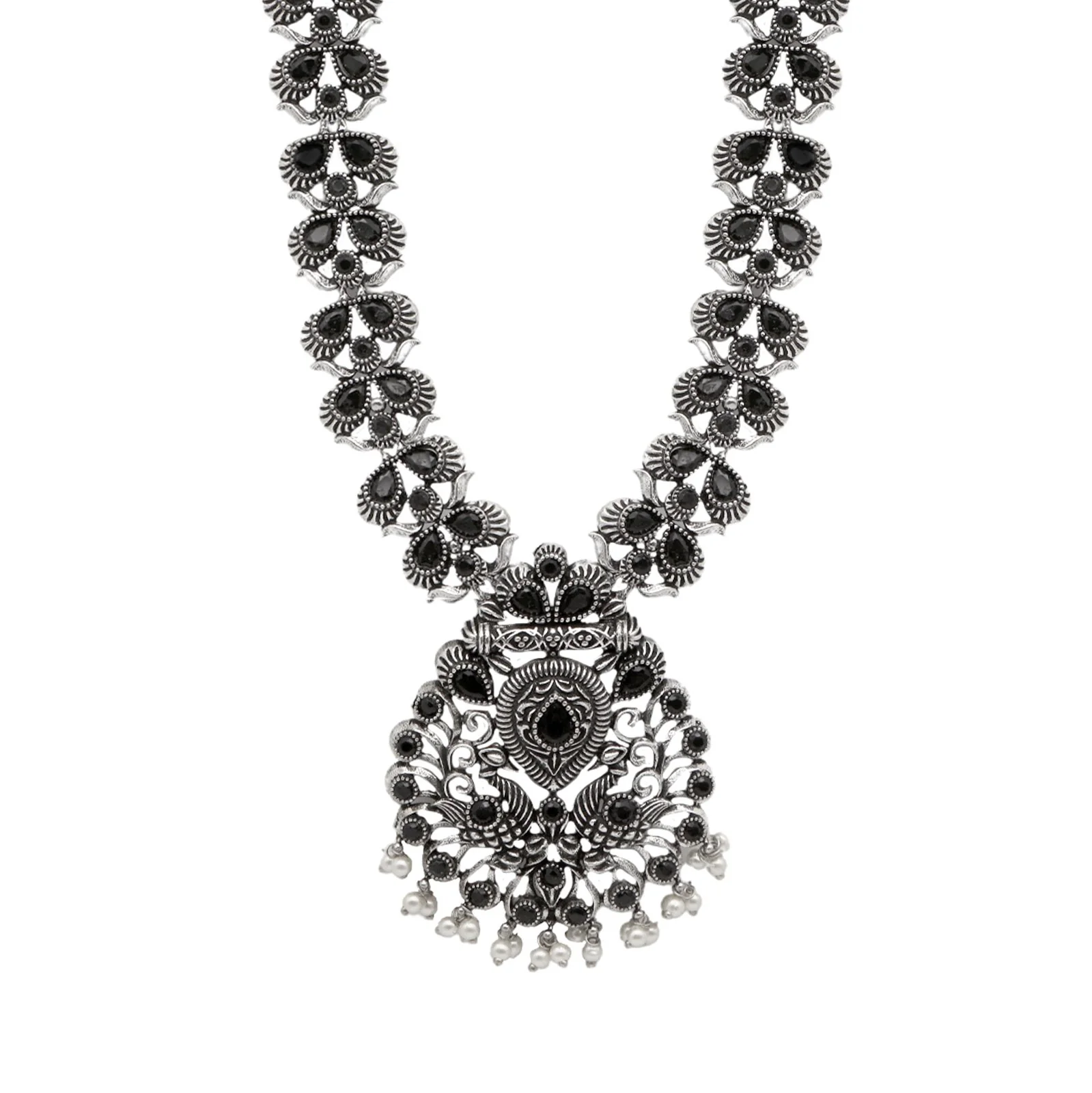 Teejh Vaidehi Black Stone Necklace Set - Image 5