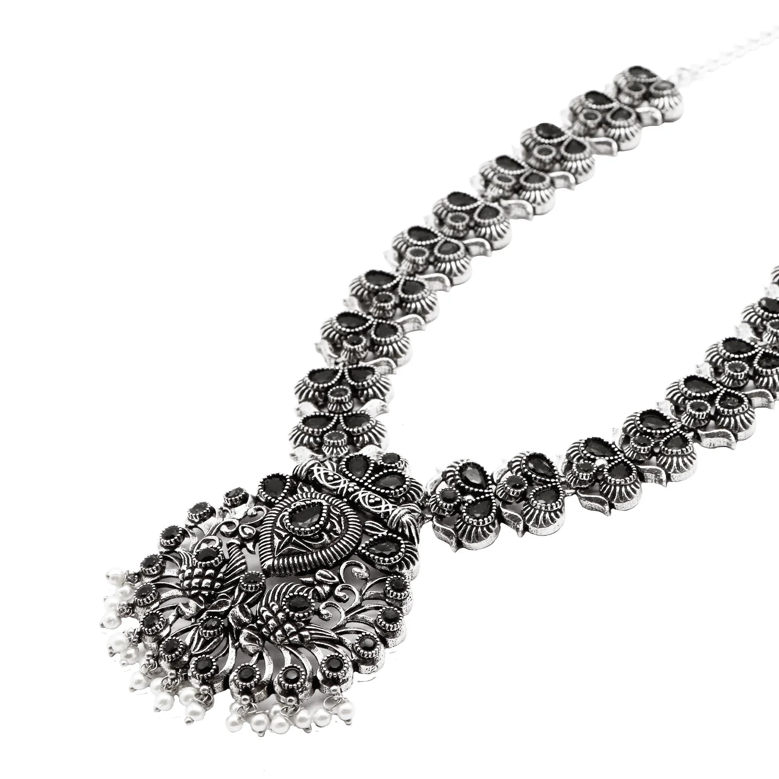 Teejh Vaidehi Black Stone Necklace Set - Image 6