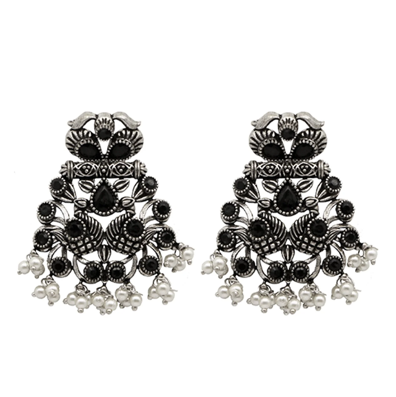 Teejh Vaidehi Black Stone Necklace Set - Image 8