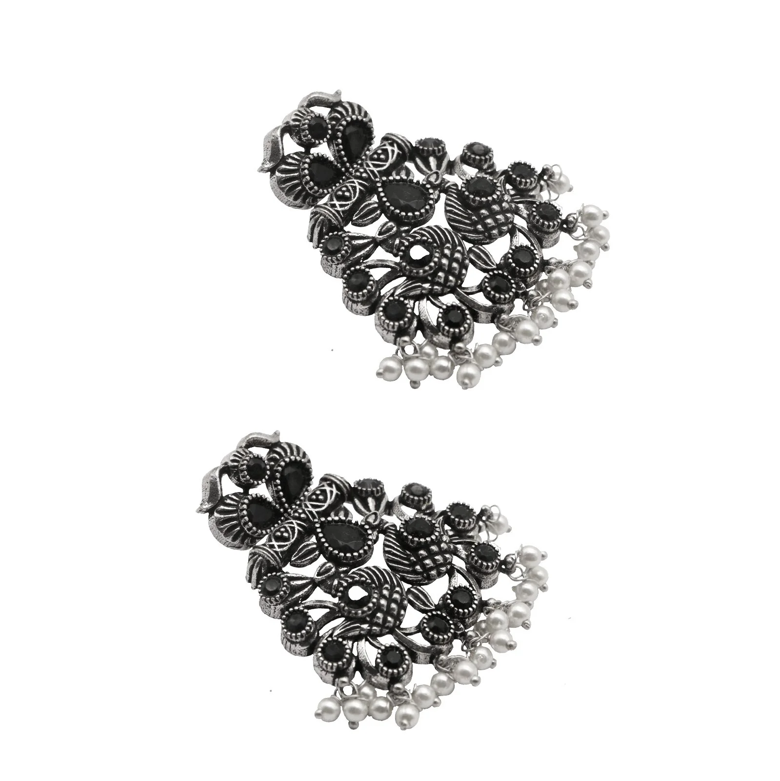 Teejh Vaidehi Black Stone Necklace Set - Image 9