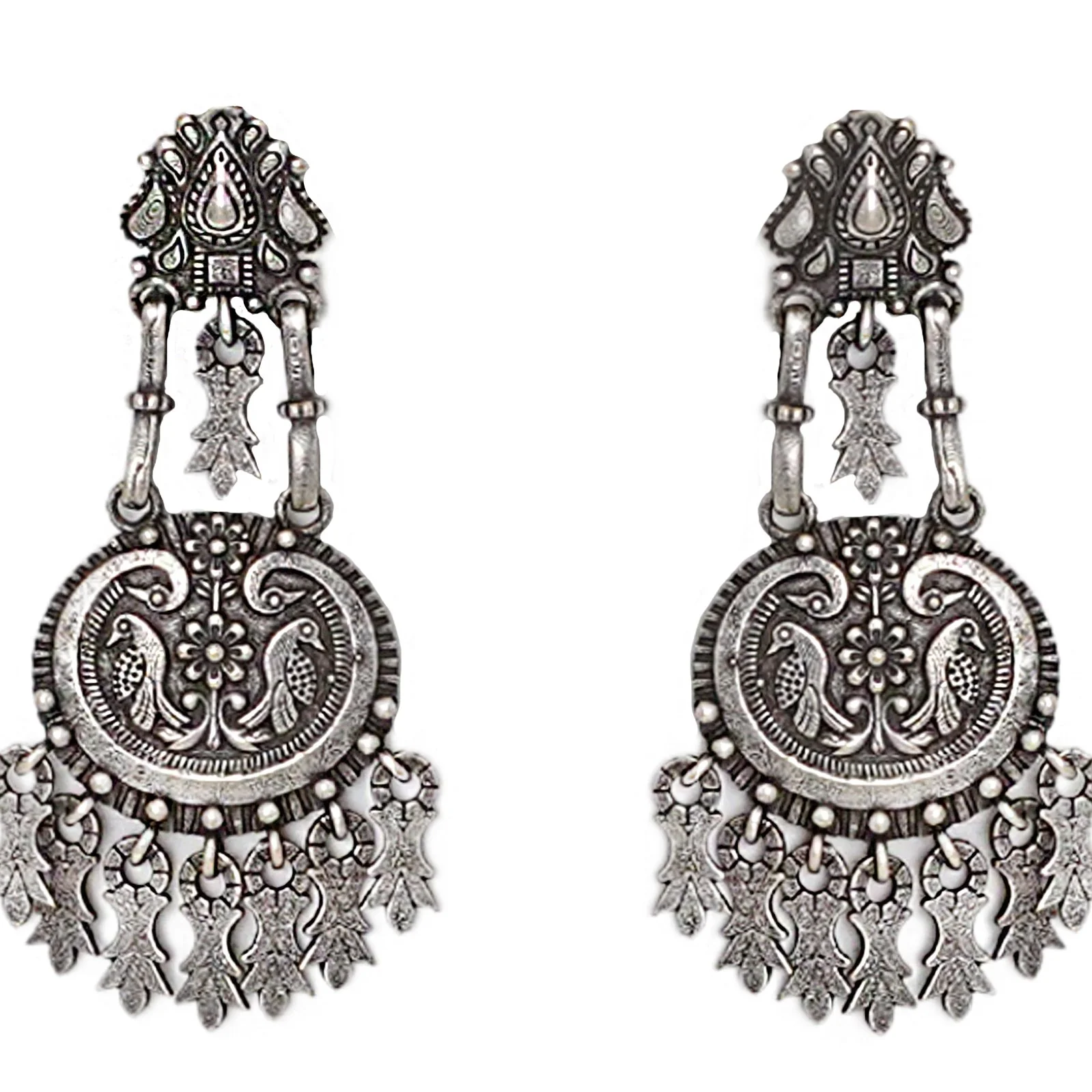 Teejh Vedhika Silver Oxidsed Earrings - Image 3