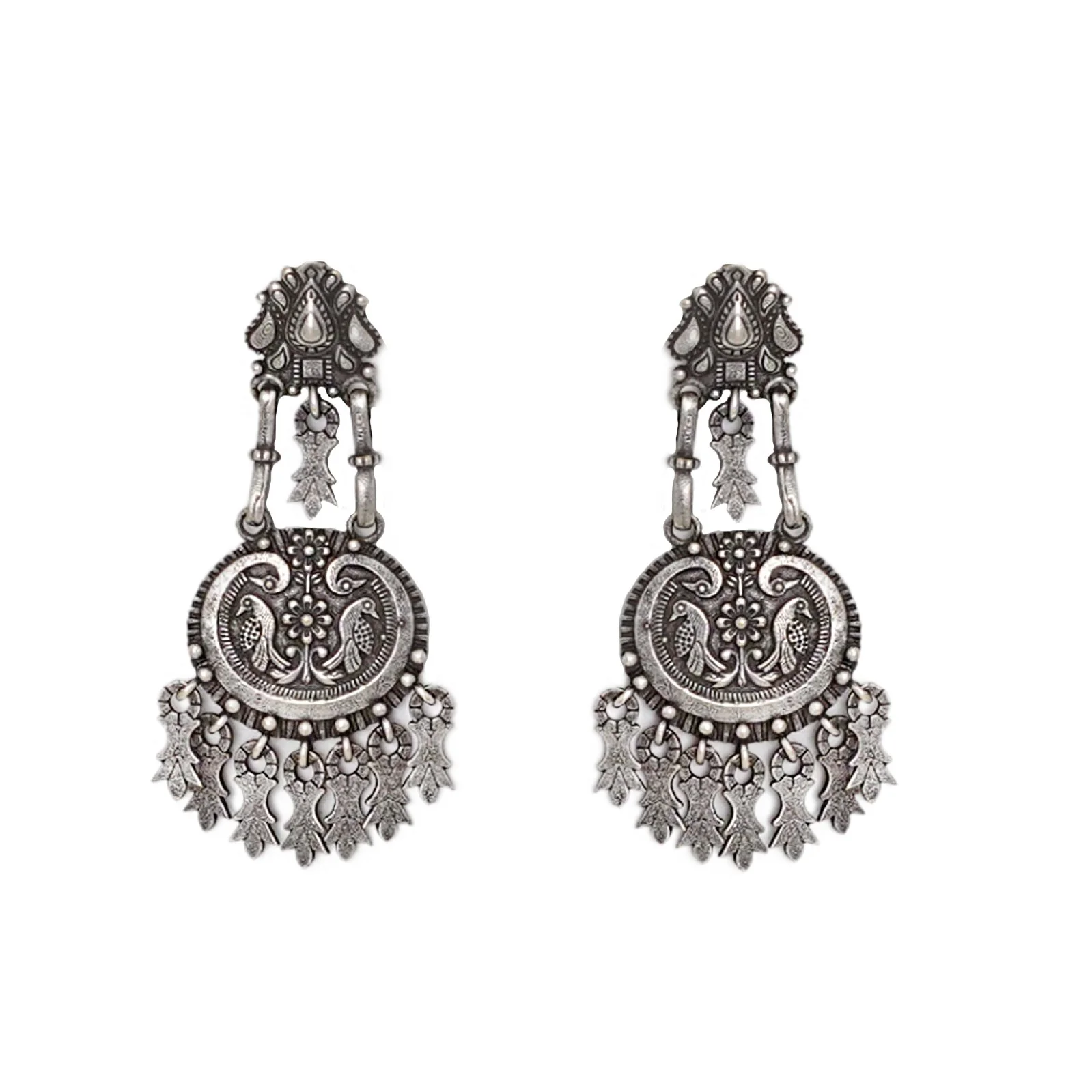 Teejh Vedhika Silver Oxidsed Earrings - Image 4