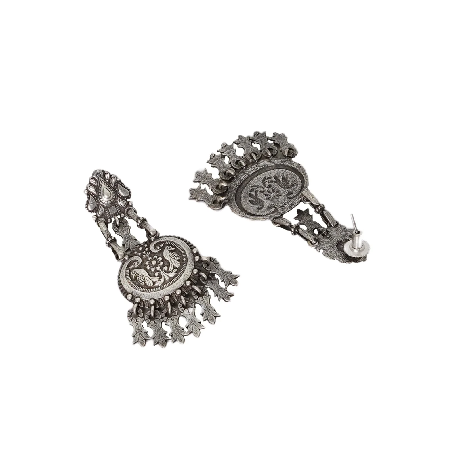 Teejh Vedhika Silver Oxidsed Earrings - Image 5