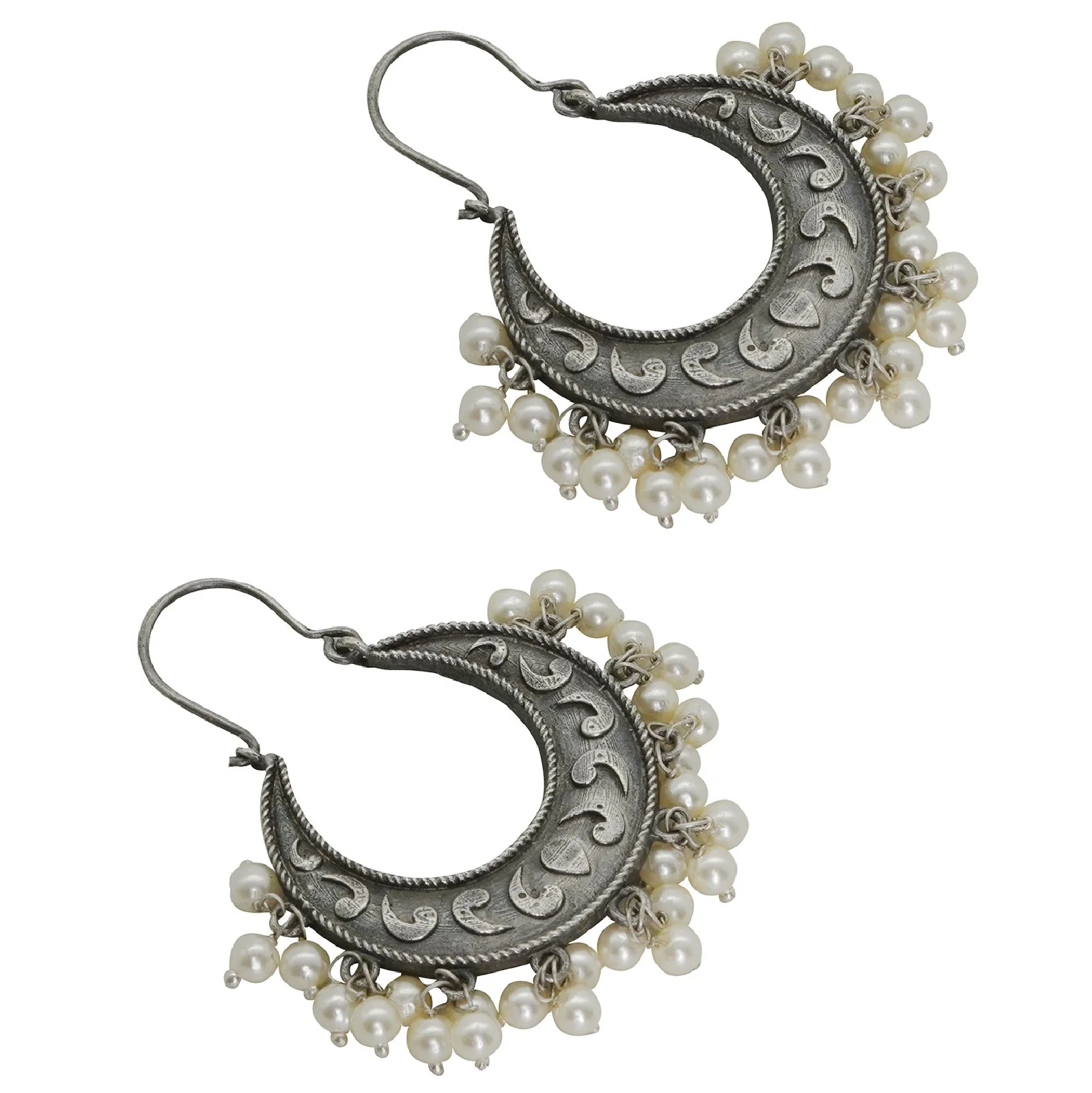 Teejh Vibha Silver Oxidised Earrings - Image 3