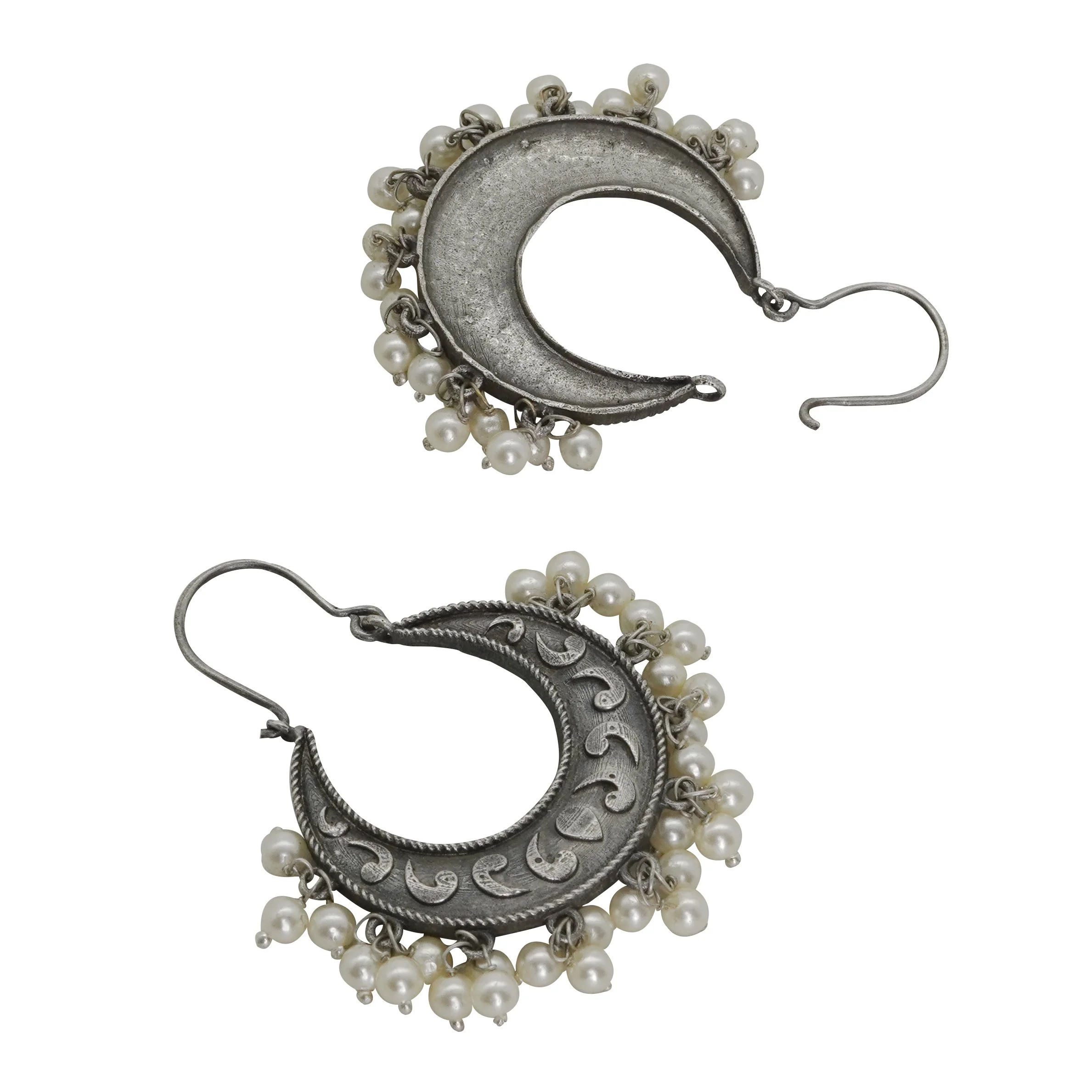 Teejh Vibha Silver Oxidised Earrings - Image 4