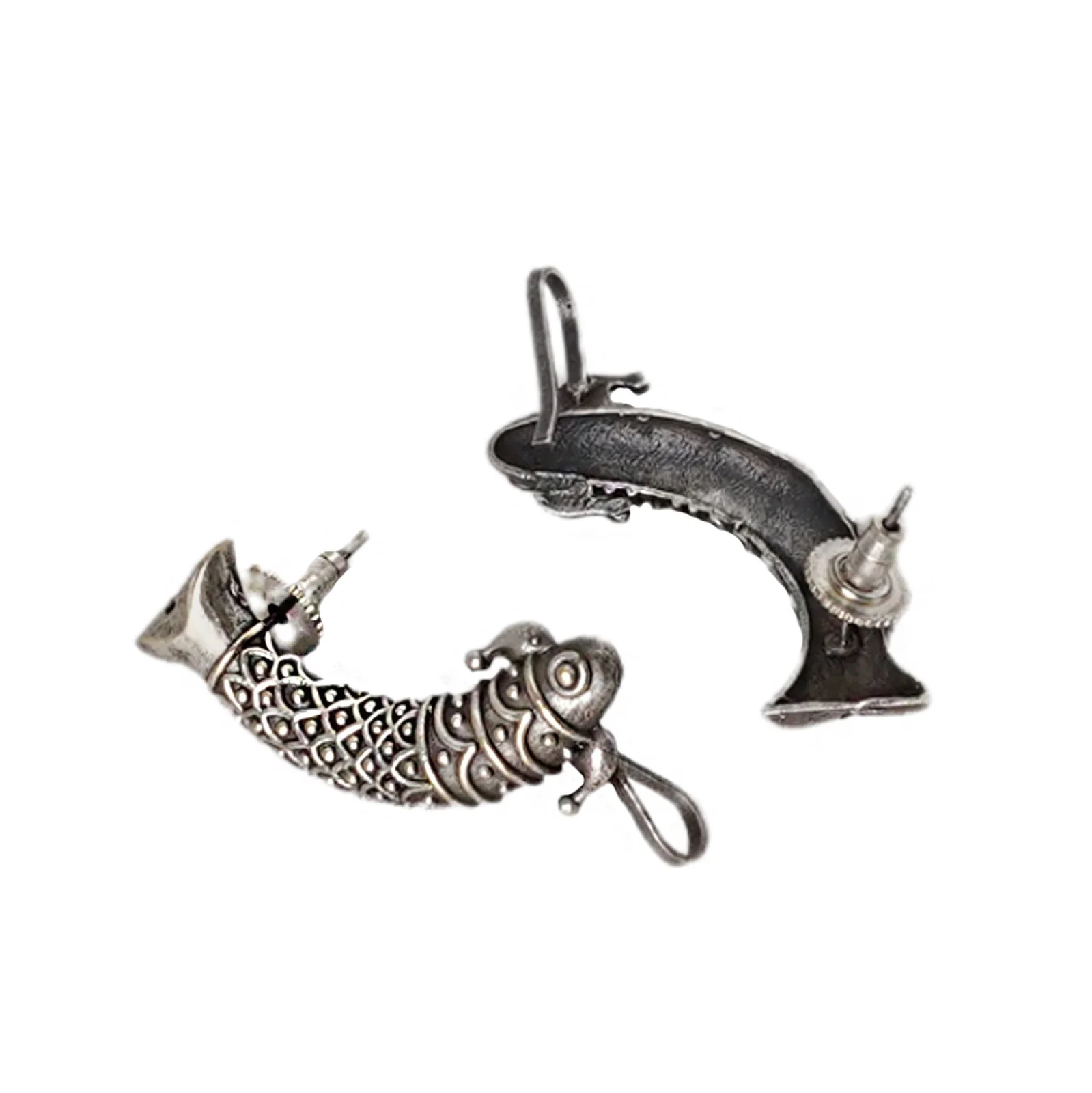 Teejh Yasti Silver Oxidised Earrings - Image 5