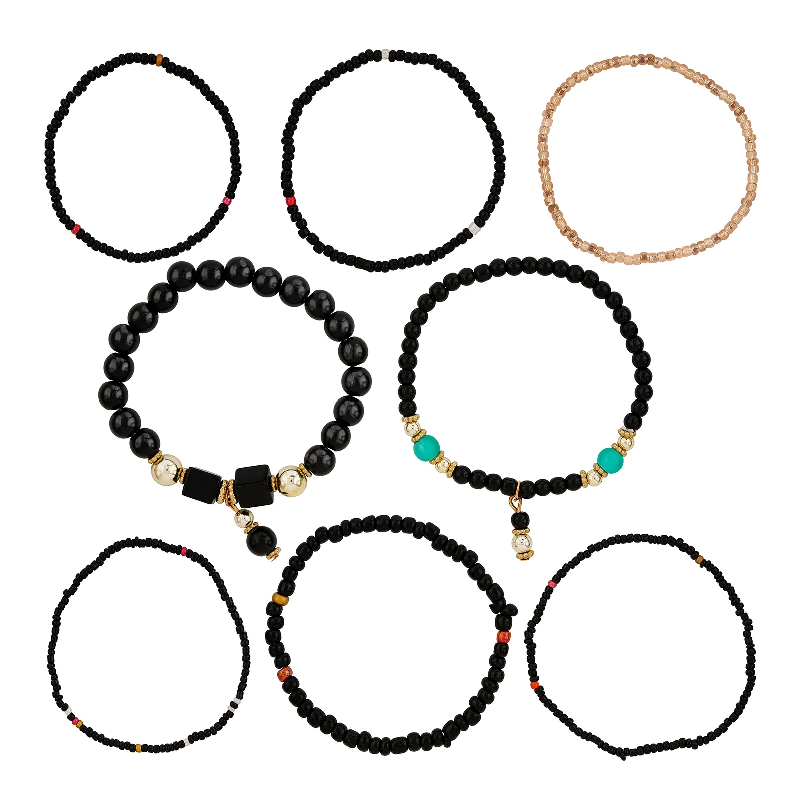 Thank You aIMee Black Beaded Bracelet - Image 3