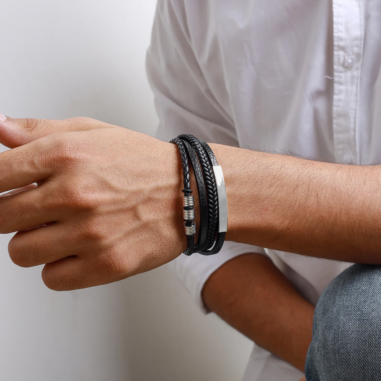 Theseus Black And Silver Bracelet - Image 2