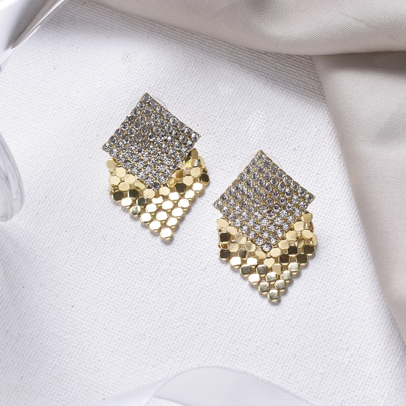 Tia Tile Gold Earring - Image 2