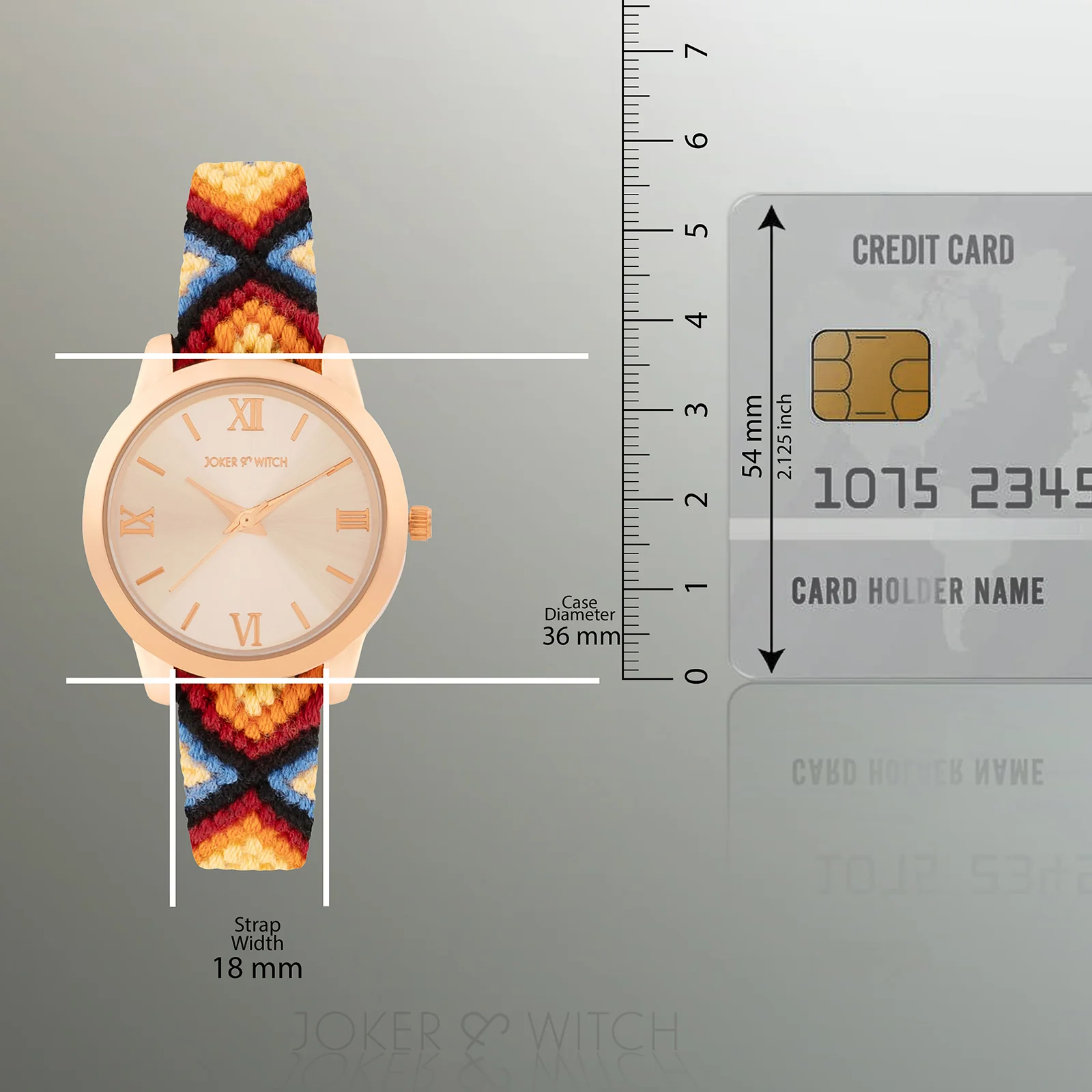 Tide & Twine Rose Gold Medium Dial Firey Macrame Strap Women's Watch - Image 8