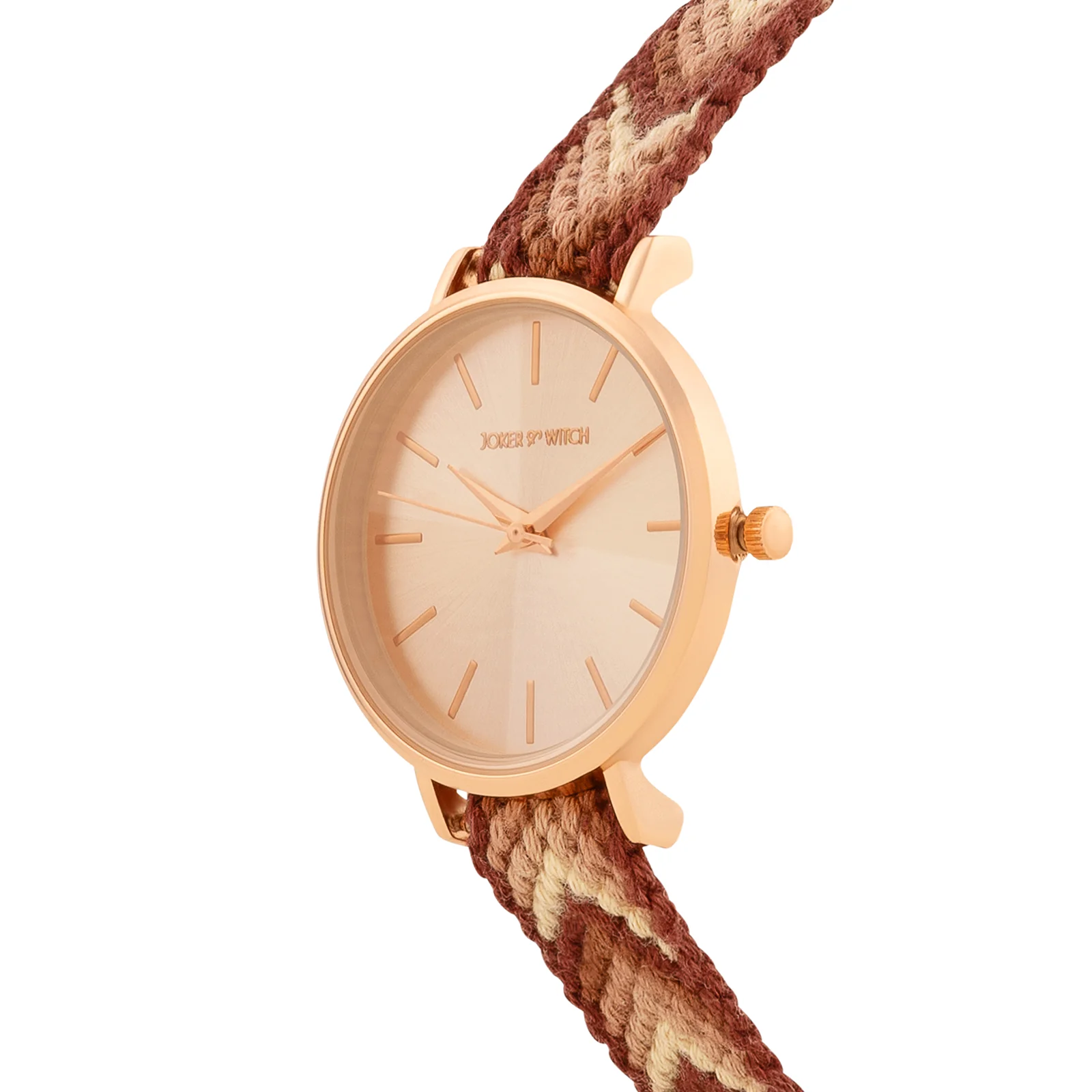 Tierra Rose Gold Medium Dial Brown Macrame Strap Women's Watch - Image 4