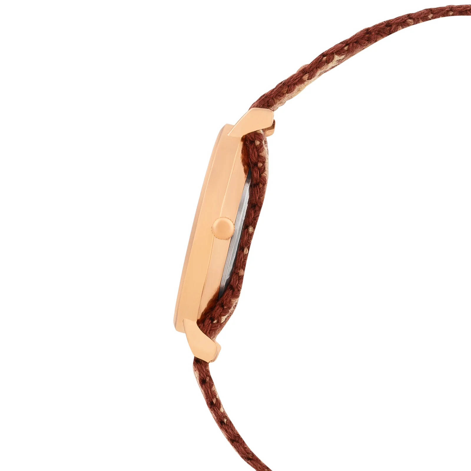 Tierra Rose Gold Medium Dial Brown Macrame Strap Women's Watch - Image 5