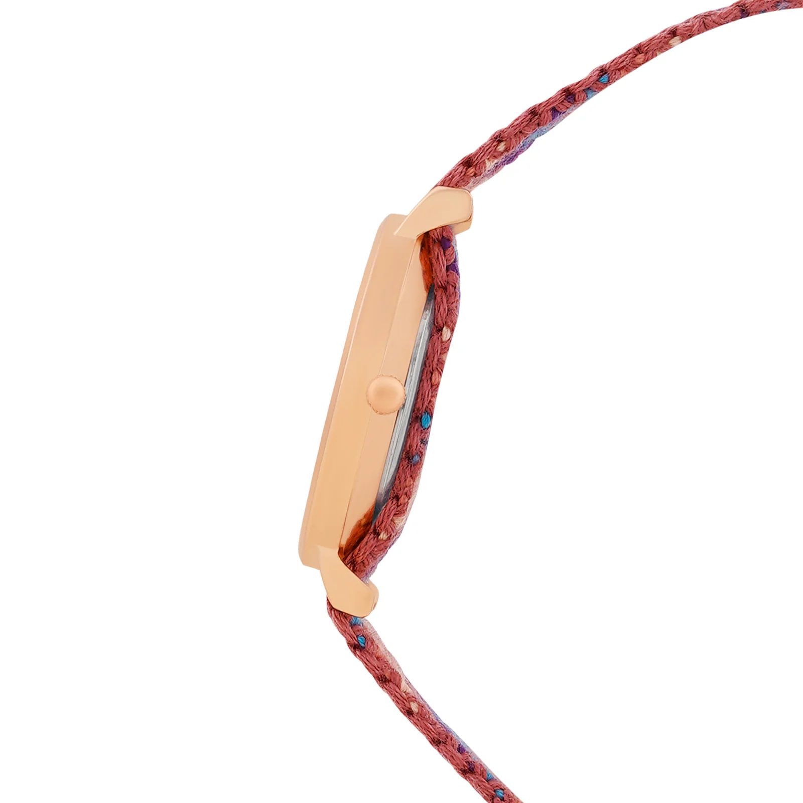 Tierra Rose Gold Medium Dial Multicolor Macrame Strap Women's Watch - Image 5