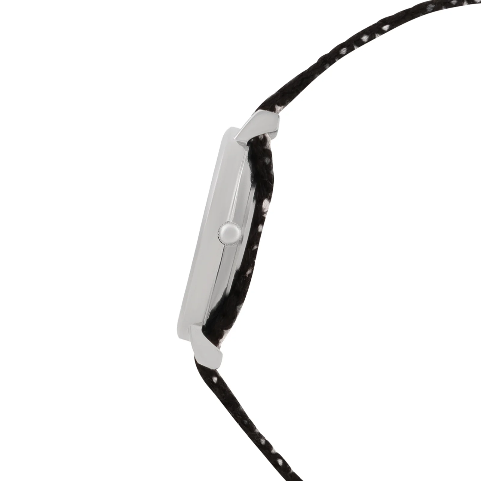 Tierra Silver Medium Dial Black Macrame Strap Women's Watch - Image 5