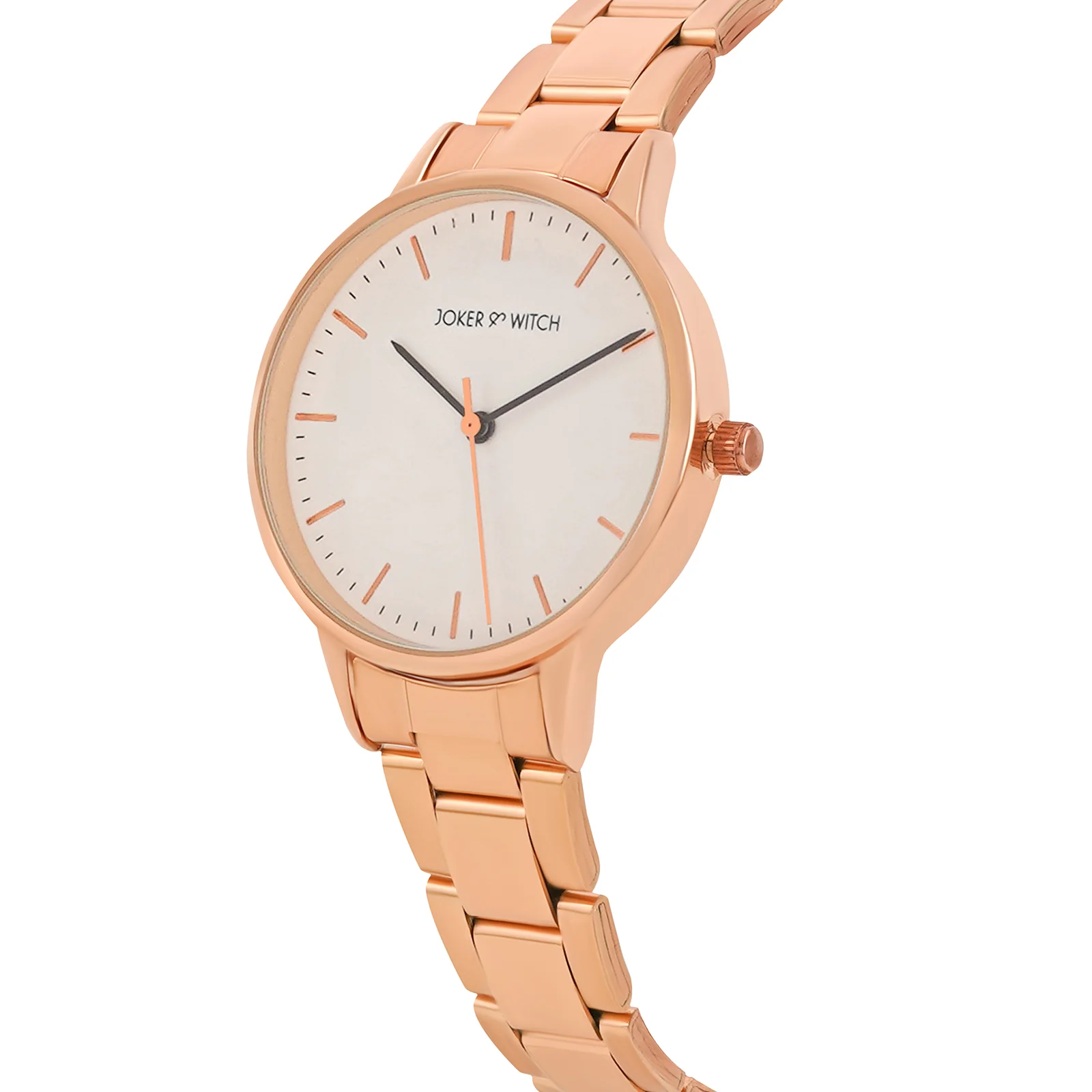 Tokyo White Medium Dial Rose Gold Linked Chain Strap Women's Watch - Image 4
