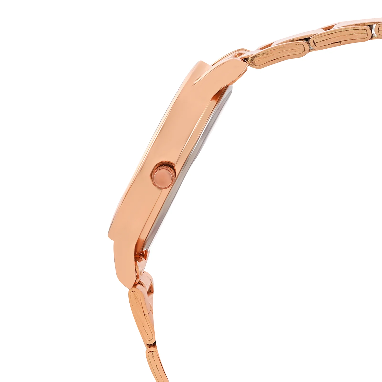Tokyo White Medium Dial Rose Gold Linked Chain Strap Women's Watch - Image 5