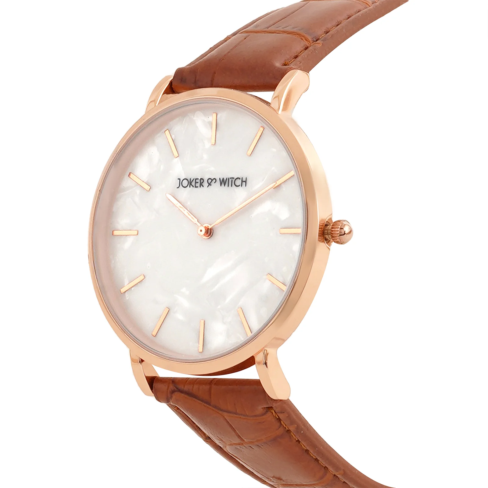 Paul White MOP Large Dial Tan Croc Strap Men's Watch - Image 4