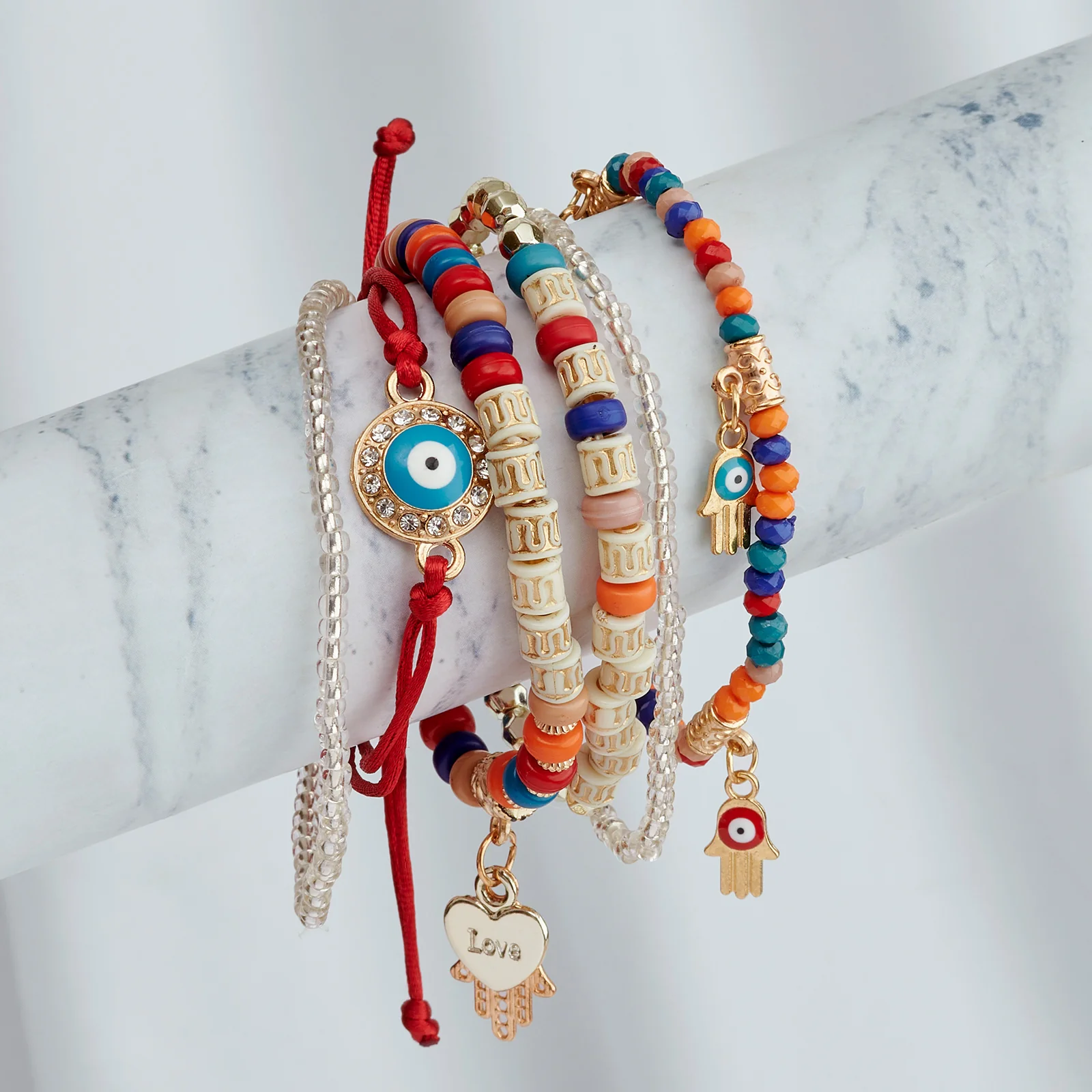 Treacherous Multicolored Beaded Bracelet - Image 2