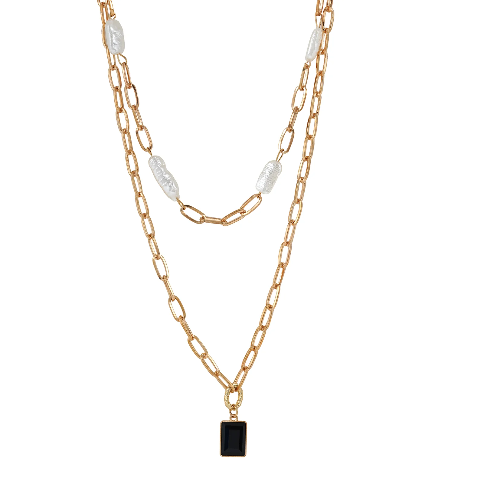Trinket Two Piece Layered Necklace - Image 4
