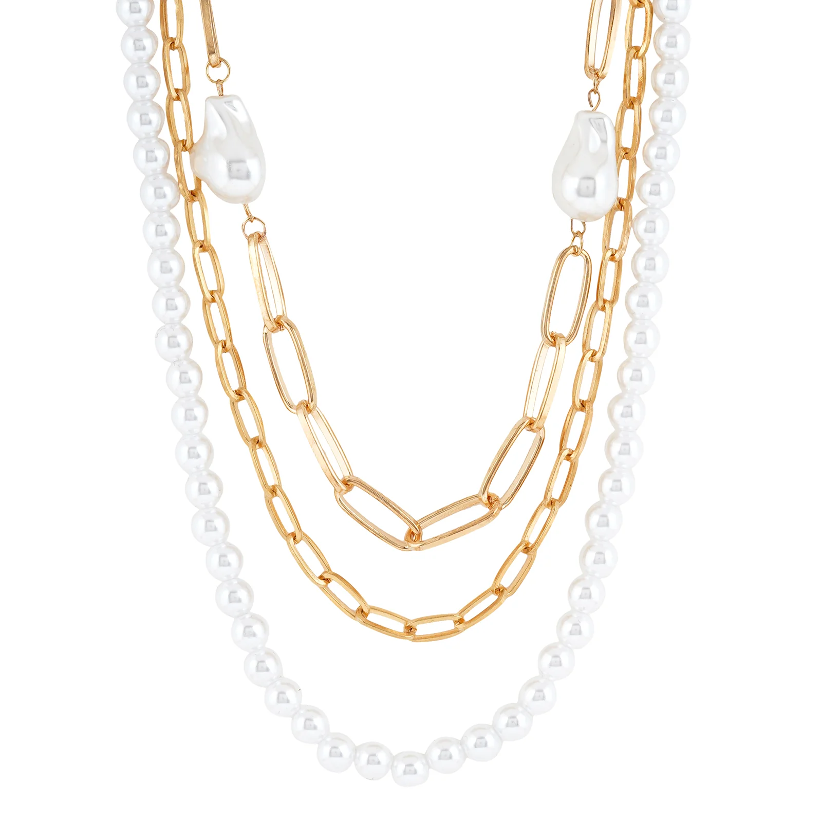 Triple Tallula Gold Layered Necklace - Image 4