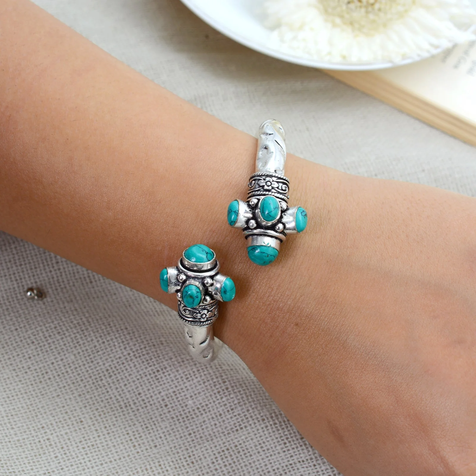 Trisha Turquoise Bracelet Cuff - Image 2