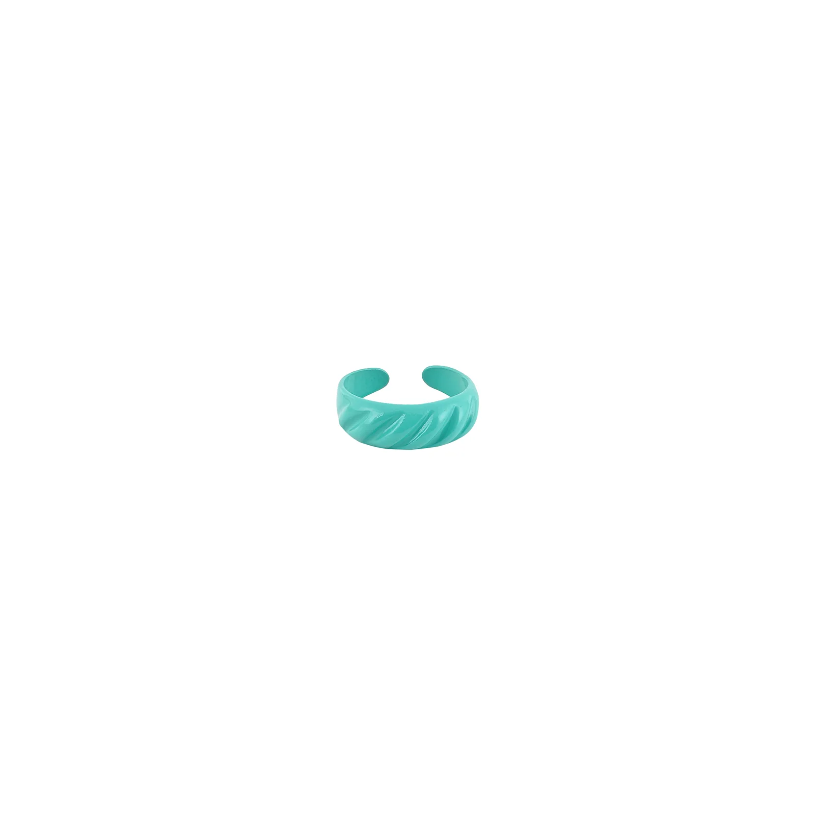 Turquoise Truffle Croissant Ring - Image 3